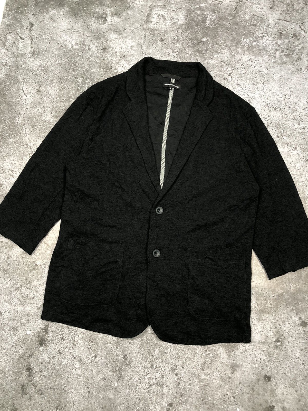 If Six Was Nine × Yasuyuki Ishii × semanticdesign SEMANTIC DESIGN Knit Blazer Size US L / EU 52-54 / 3 - 2 Thumbnail