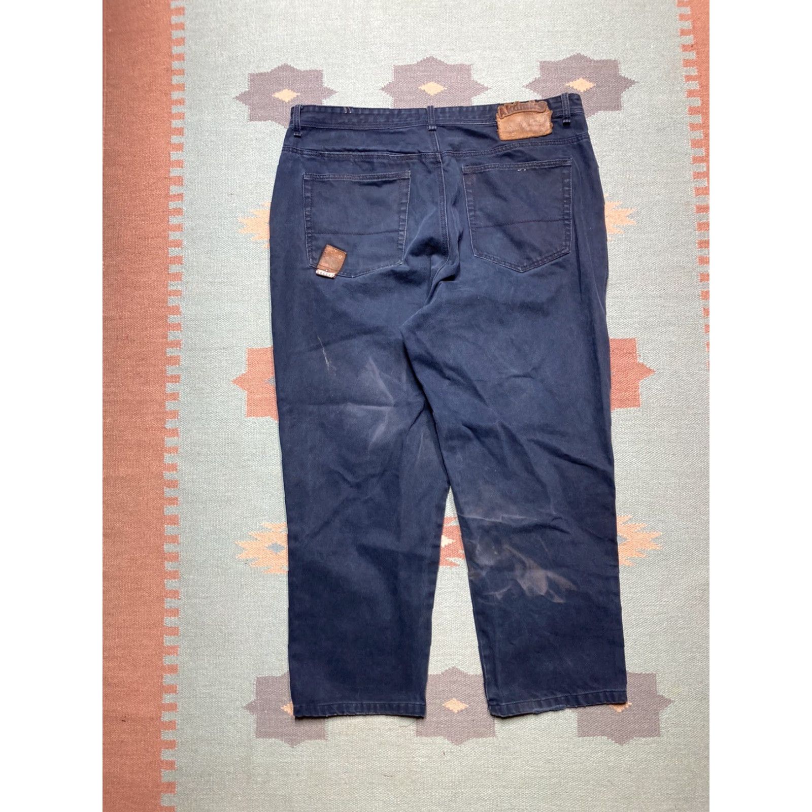 Akademiks VINTAGE Akademiks Jeans Baggy Wide-Leg Grunge Distressed Faded 44x29 Mens Jeans Wide-Leg Grunge 90s Skater Blue Size US 44 / EU 60 - 2 Thumbnail