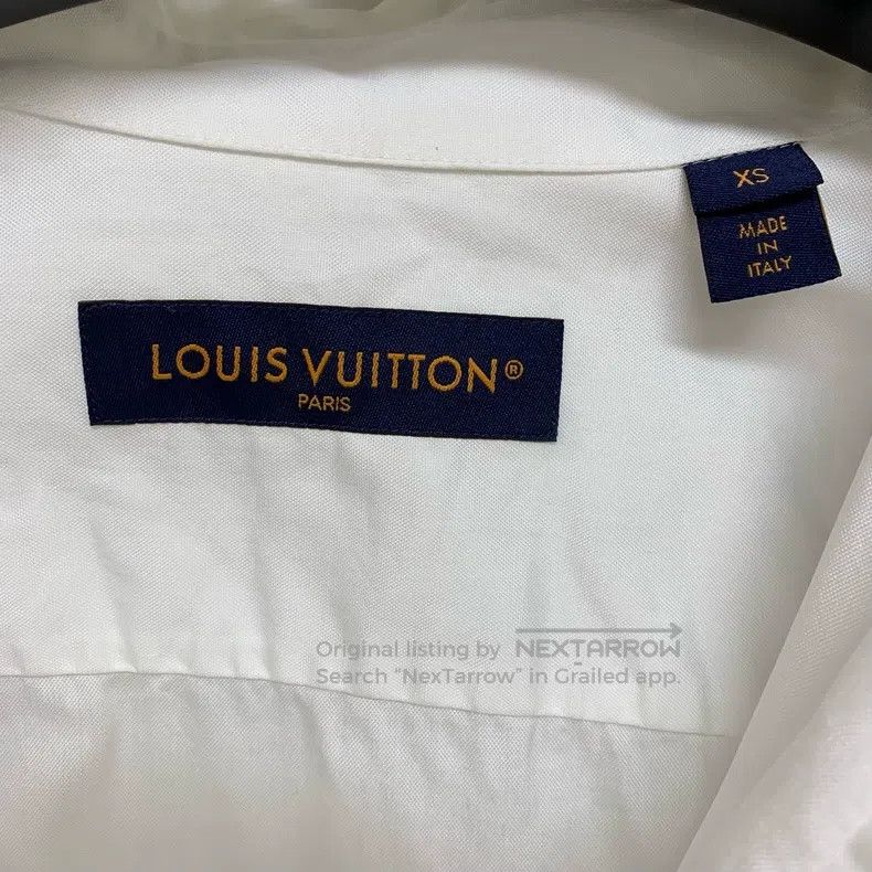 Louis Vuitton 24 new pearl button embroidered logo shirt