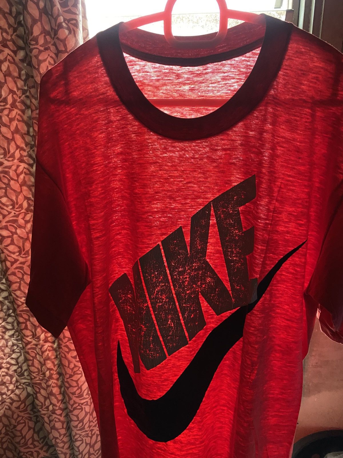 Nike Nike 80s Cotton Rayon Blend Paper Thin Big Swoosh Logo Shirt Size US L / EU 52-54 / 3 - 1 Thumbnail