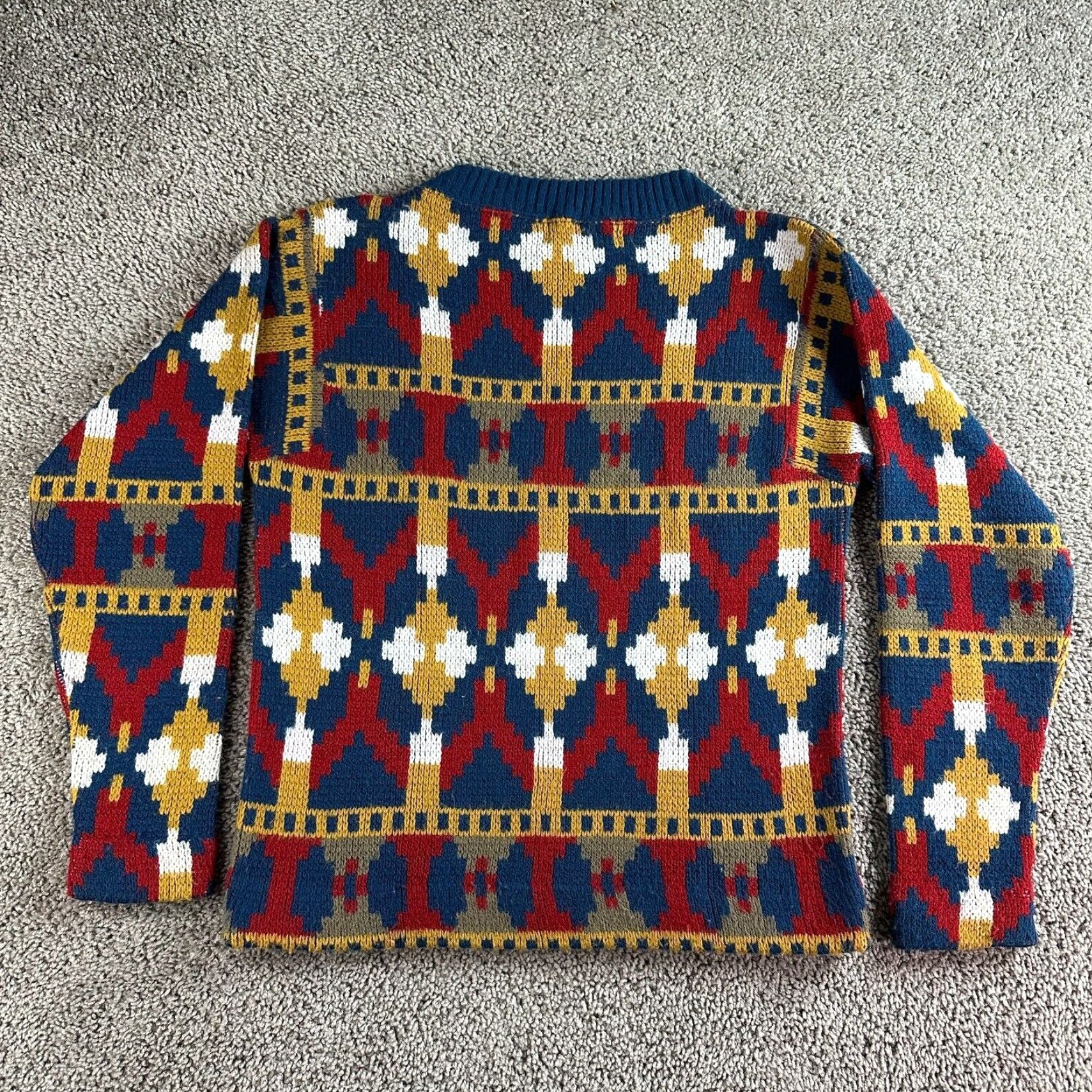 Jantzen VTG Jantzen Sweater Mens Multicolor Mohair Wool 60s 60s Western Geometric Pullover Knit Regular M Size US M / EU 48-50 / 2 - 5 Thumbnail