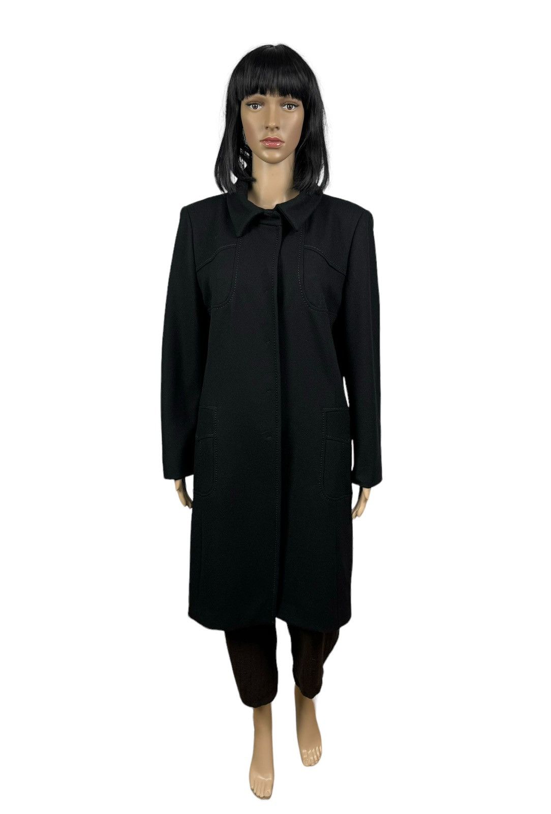 Weekend Max Mara Weekend Max Mara Wool Overcoat Collared size US 12 Size XL / US 12-14 / IT 48-50 - 2 Thumbnail