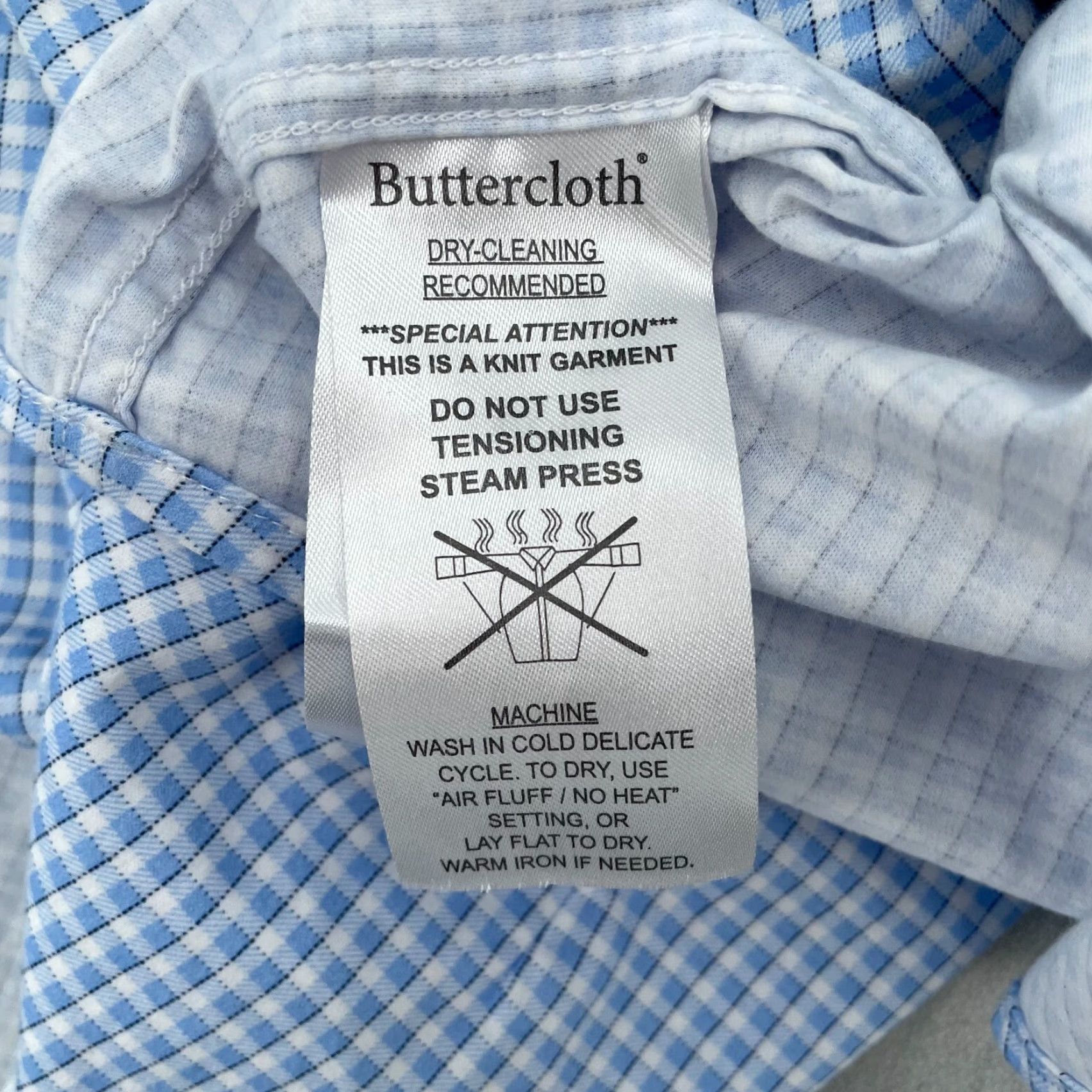 Buttero VINTAGE Butter Cloth Check Pattern Shirt Adult 2XL Long Sleeve Button-Down Cotton Mens XXL Size US XXL / EU 58 / 5 - 7 Thumbnail