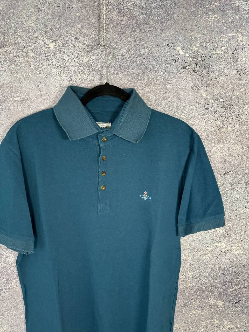 Vivienne Westwood Vivienne Westwood Orbital Embroidered Men's Blue Polos Size US XXL / EU 58 / 5 - 3 Thumbnail