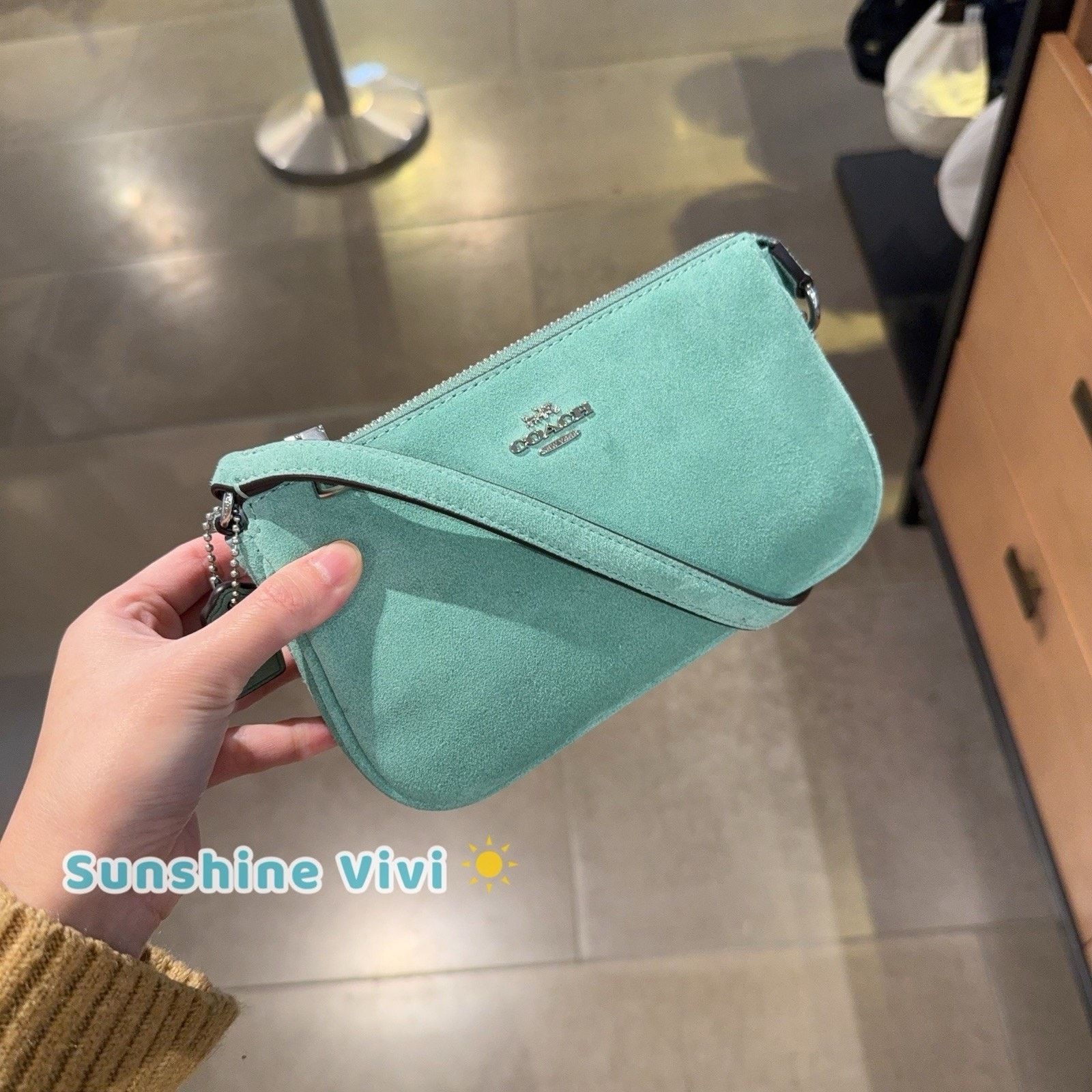 Coach NWT Coach Nolita 19 CDN25 suede/Silver/Mint Size ONE SIZE - 1 Thumbnail