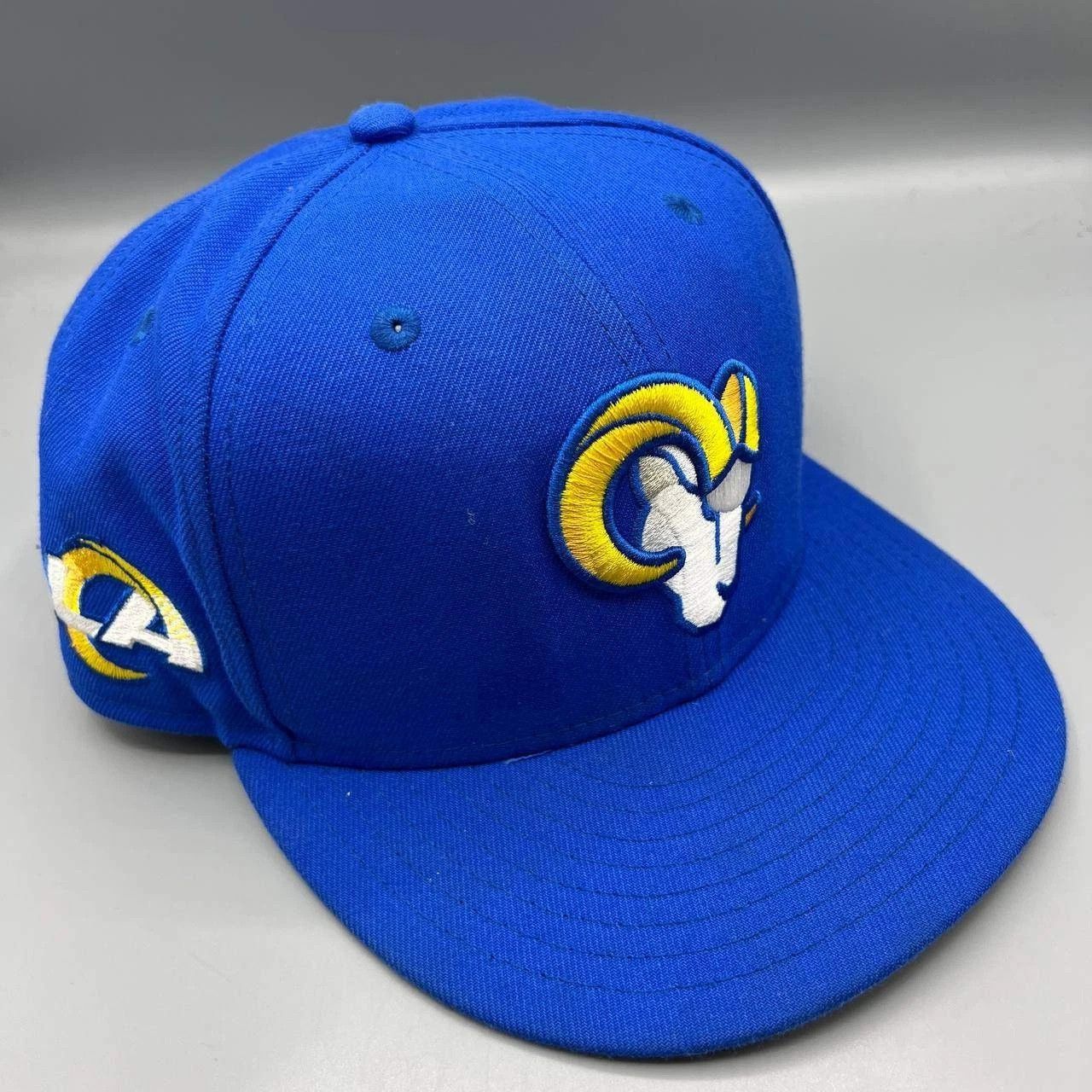 New Era Los Angeles LA Rams Hat Men Blue Gray Embroidered Snap Back Size ONE SIZE - 1 Thumbnail