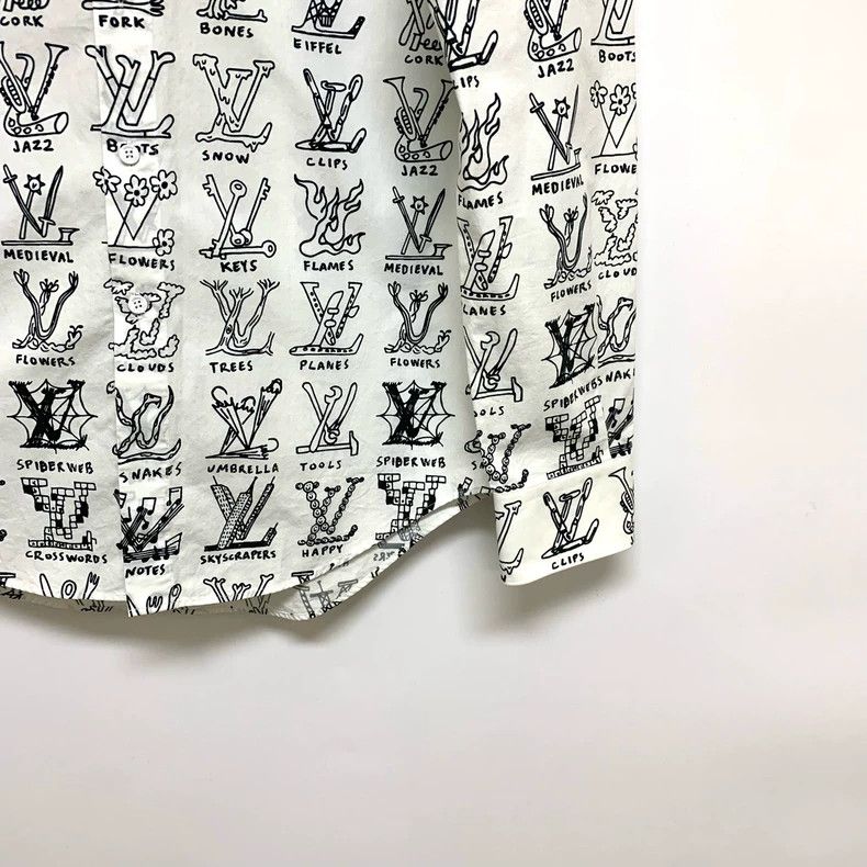 Louis Vuitton Louis Vuitton White gesture shirt 2503-Nextarrow Size US M / EU 48-50 / 2 - 8 Thumbnail