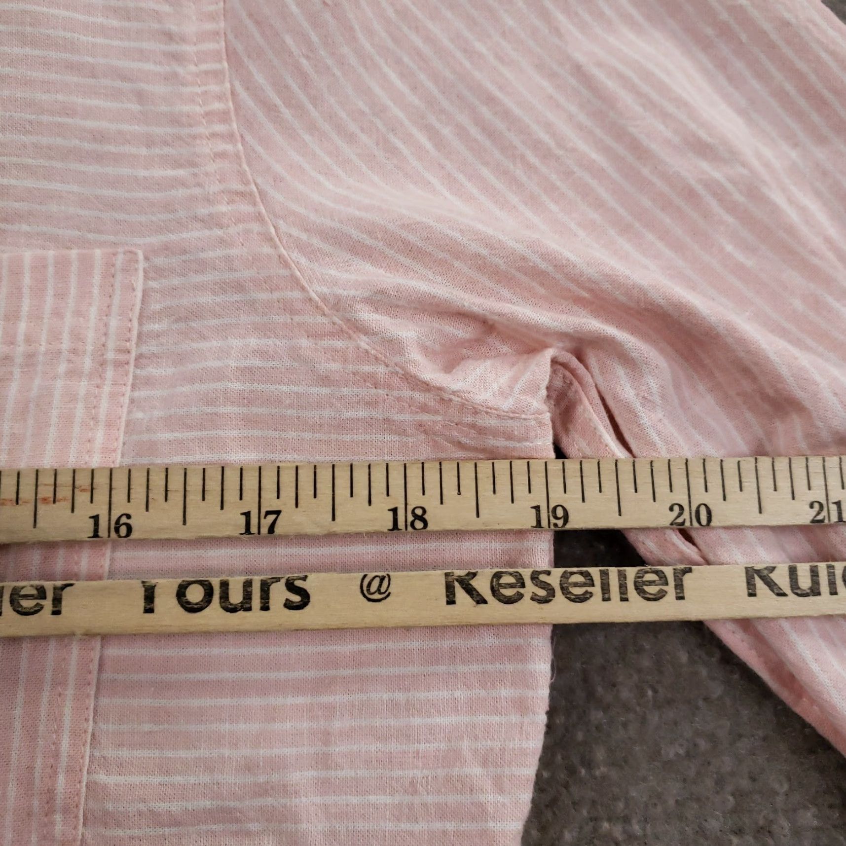 Barbour VINTAGE Barbour Beachfront Shirt Womens Size 6 Pink White Striped Button Up Roll Tab Size M / US 6-8 / IT 42-44 - 3 Thumbnail