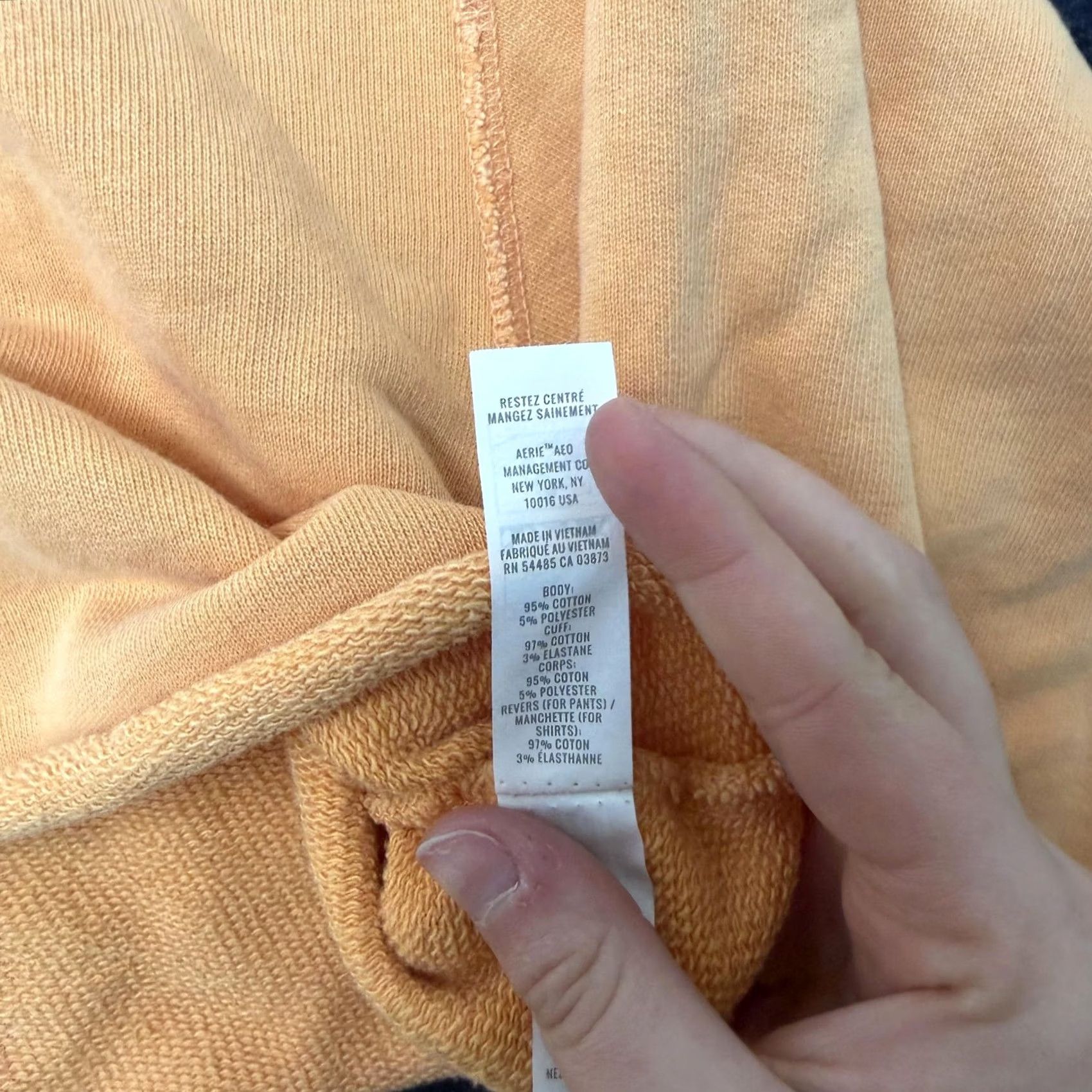 Vintage OFFLINE by Aerie Sweatshirt Womens Small Orange HYDRATED Cropped Fleece Pullover Size S / US 4 / IT 40 - 5 Thumbnail