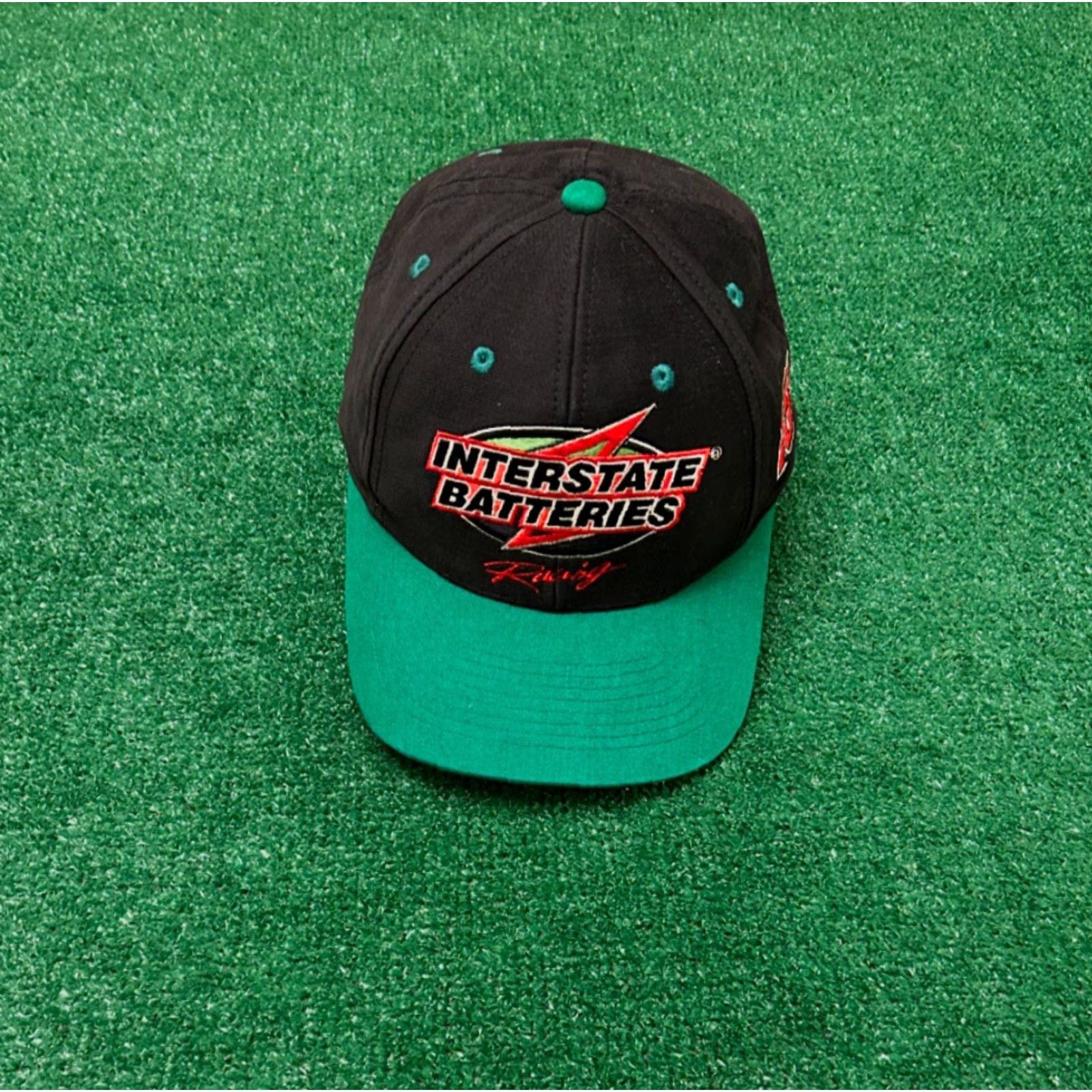 NASCAR VINTAGE Interstate Batteries Racing NASCAR VTG SnapBack Hat Adult Black Men One Size 90s Racing USA Sports Adjustable Hats Size ONE SIZE - 2 Thumbnail
