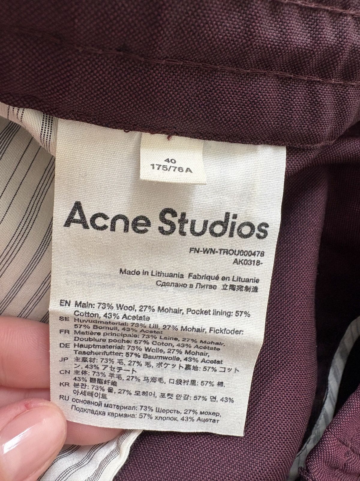 Acne Studios Acne Studios blazer with matching trousers Size S / US 4 / IT 40 - 5 Thumbnail