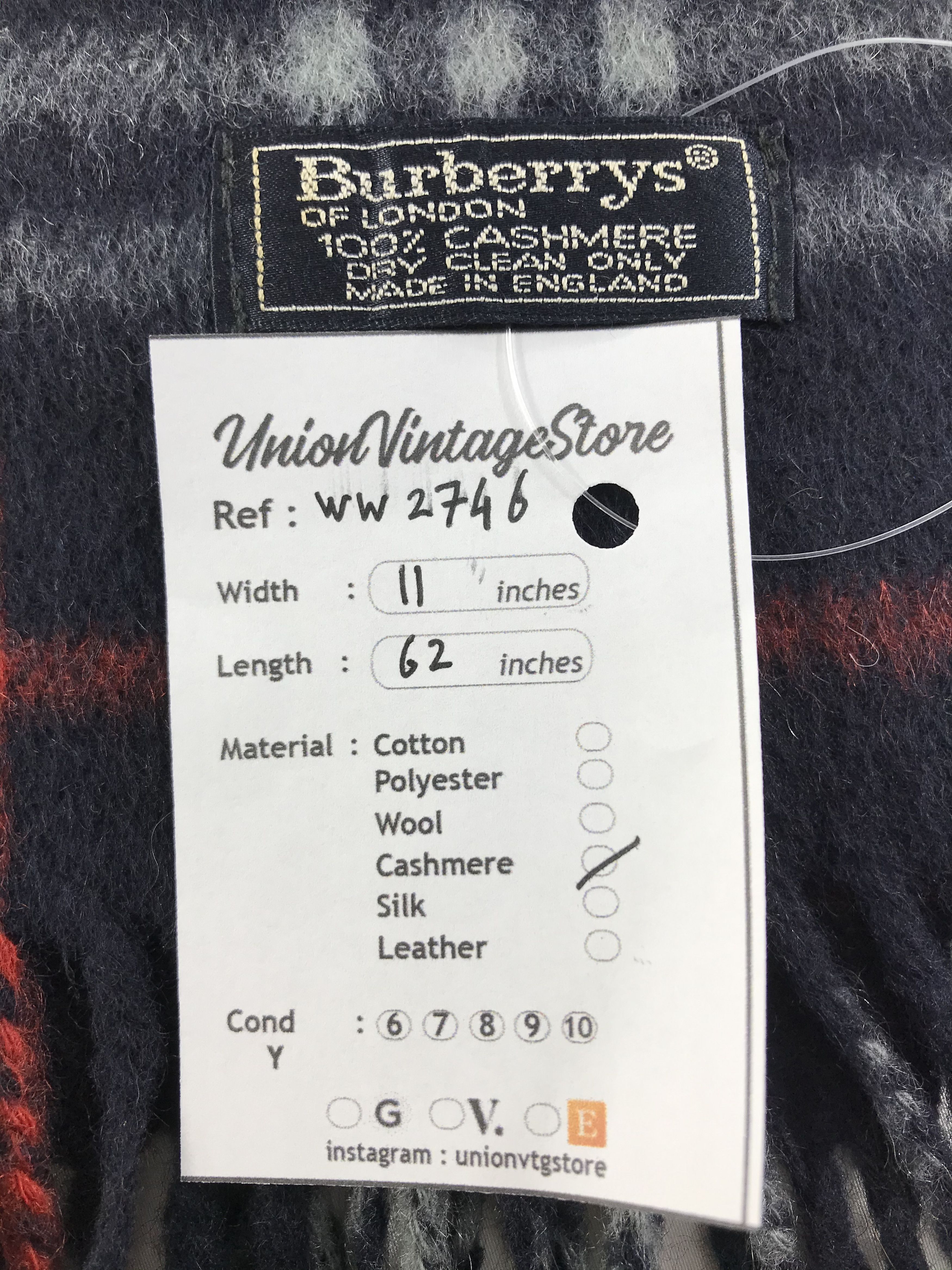 Burberry × Vintage Burberry Scarf / Muffler / Neckwear - WW2746 Size ONE SIZE - 8 Thumbnail