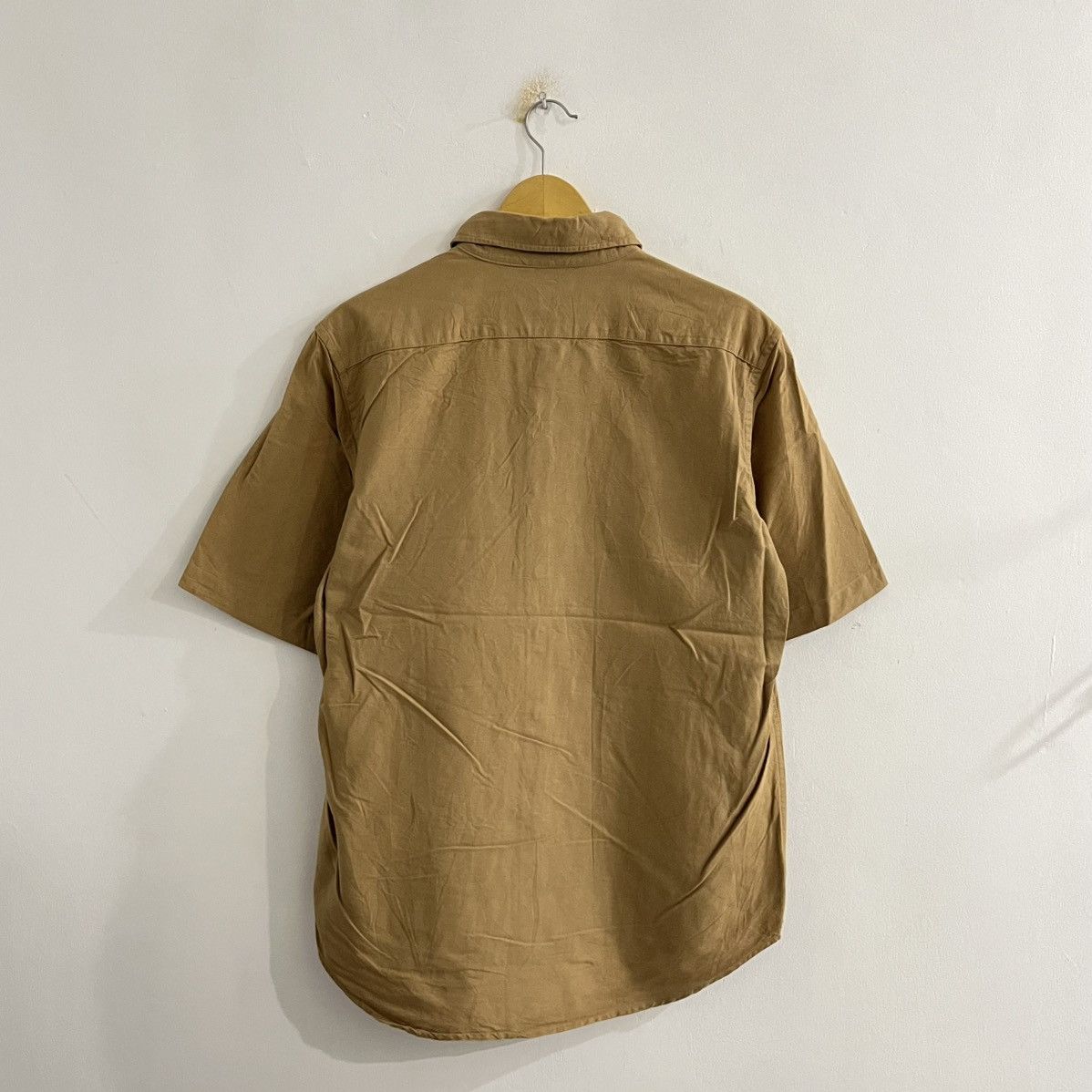 Japanese Brand Inherit Basic Brown Embroidered Button Up Shirt Size US L / EU 52-54 / 3 - 7 Thumbnail