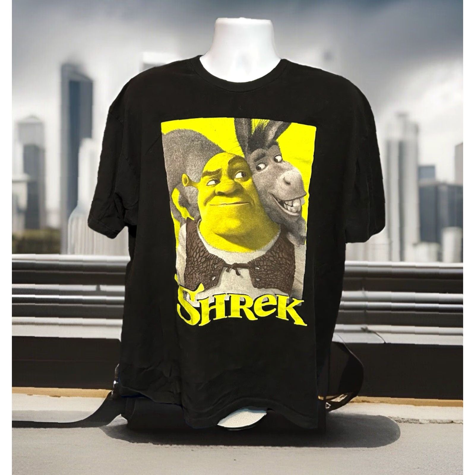 Vintage Shrek Dream Works Shirt Men 2XL Black Short Sleeve Crew Neck Front Graphic 2023 Size US XXL / EU 58 / 5 - 7 Thumbnail