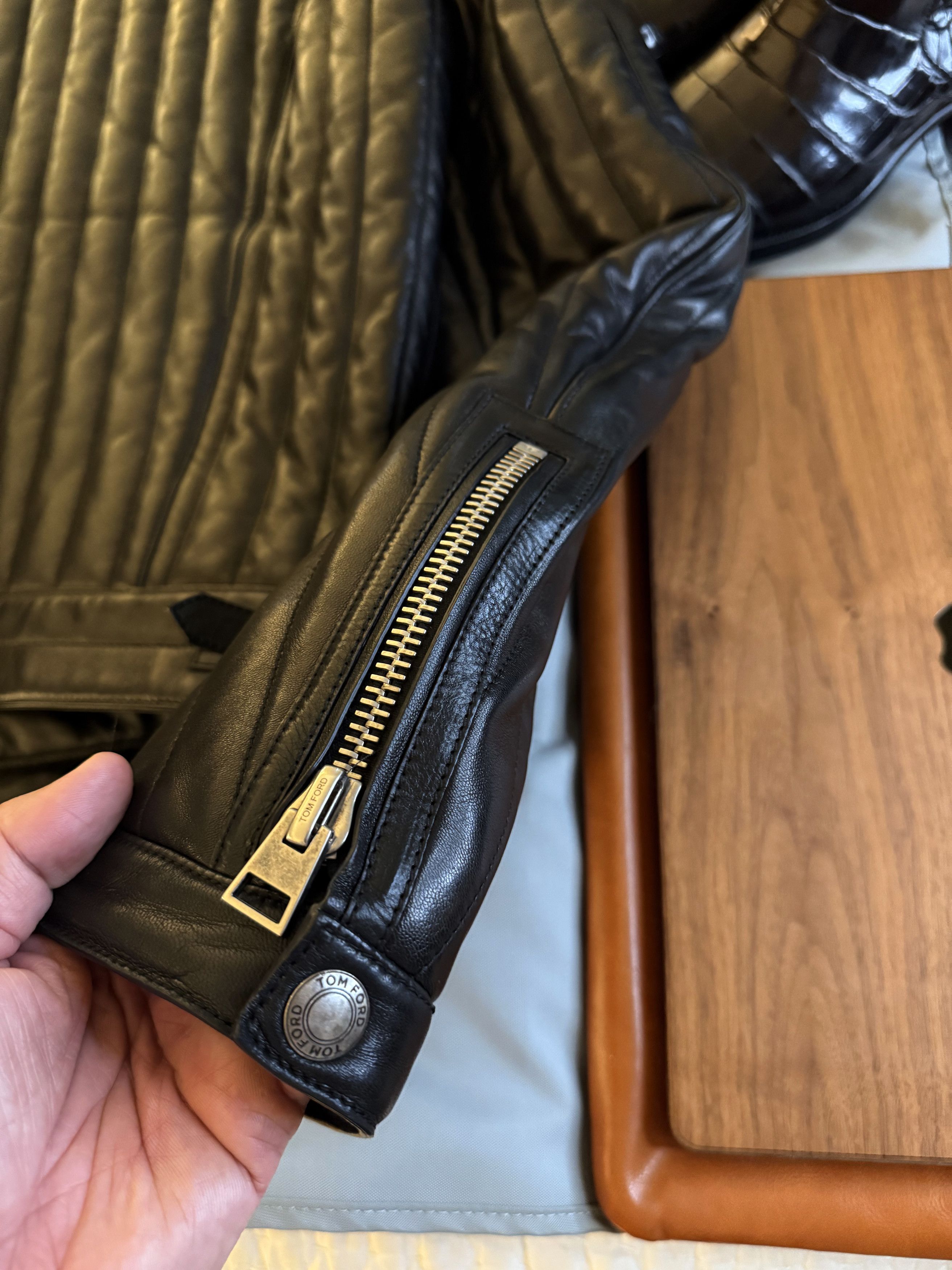 Tom Ford Ultimate New $8,200 w/tax Channel Quilted Cafe Racer Size US L / EU 52-54 / 3 - 19 Thumbnail