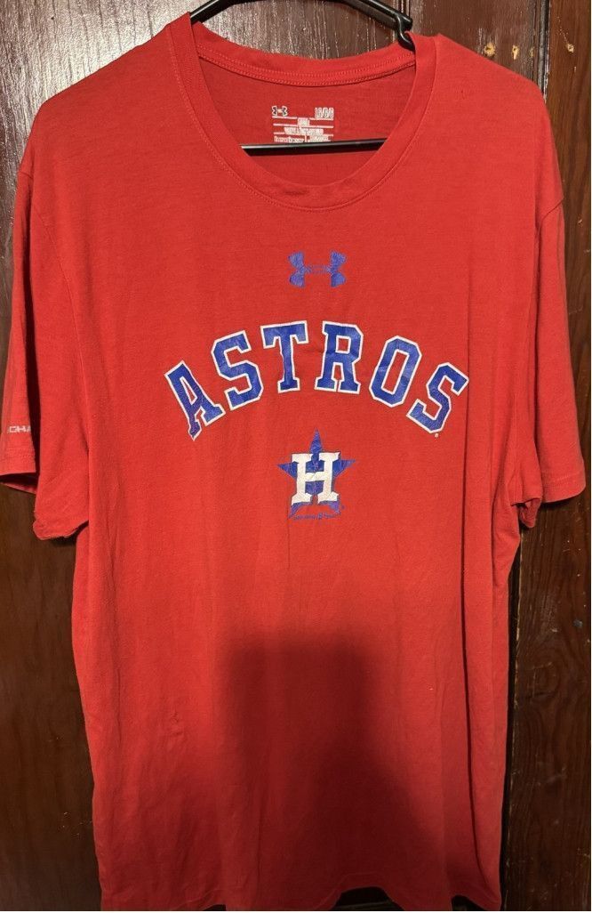 Under Armour Houston Astros Under Armour Short Sleeve T-Shirt Men's L Red Size US L / EU 52-54 / 3 - 1 Thumbnail