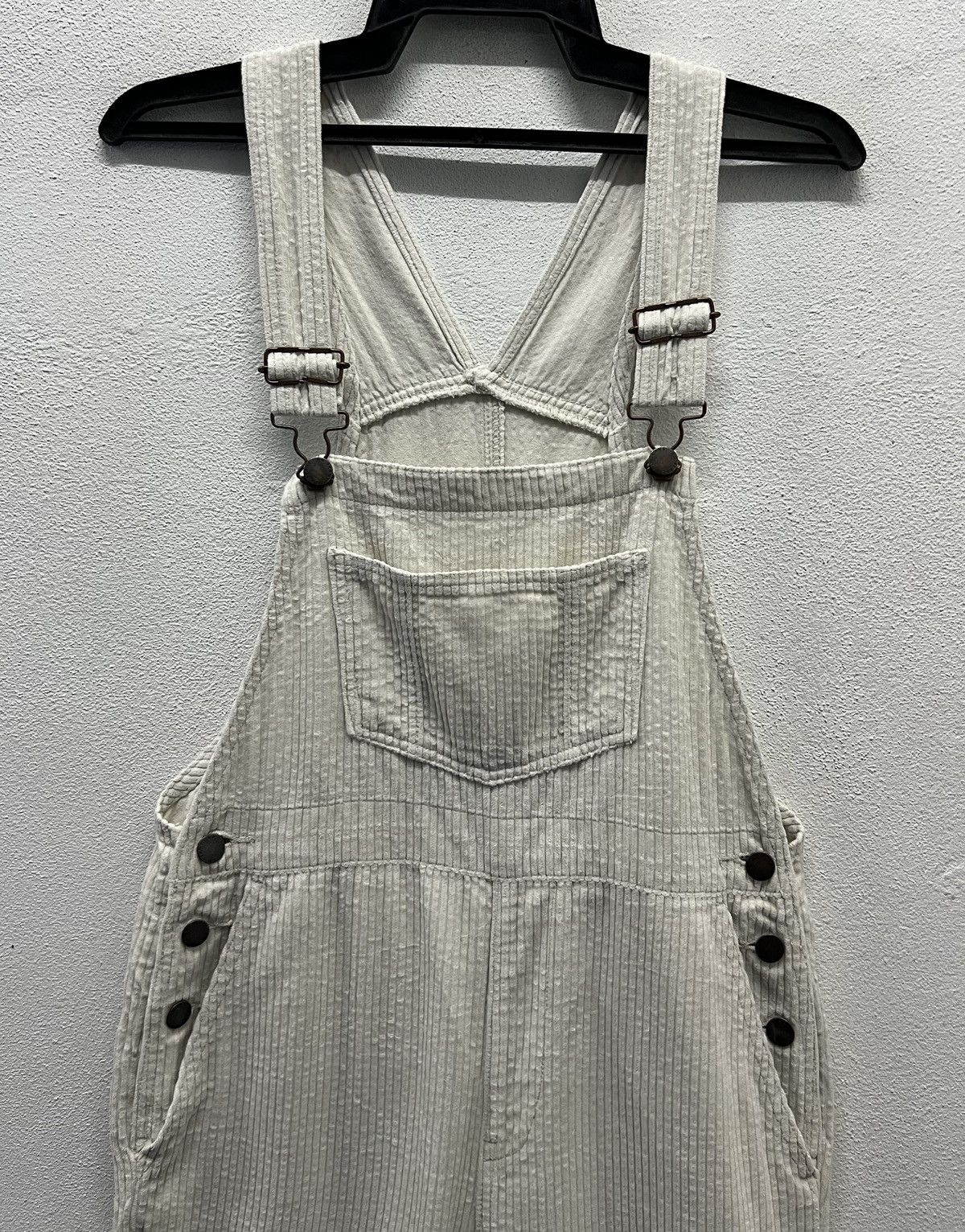 GU VINTAGE GU JEANS WHITE OVERALLS Size US 34 / EU 50 - 3 Thumbnail