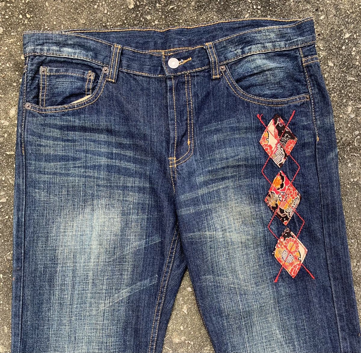 Takeo Kikuchi Vintage Takeo Kikuchi Patchwork Denim Jeans Pants Size US 35 - 7 Thumbnail