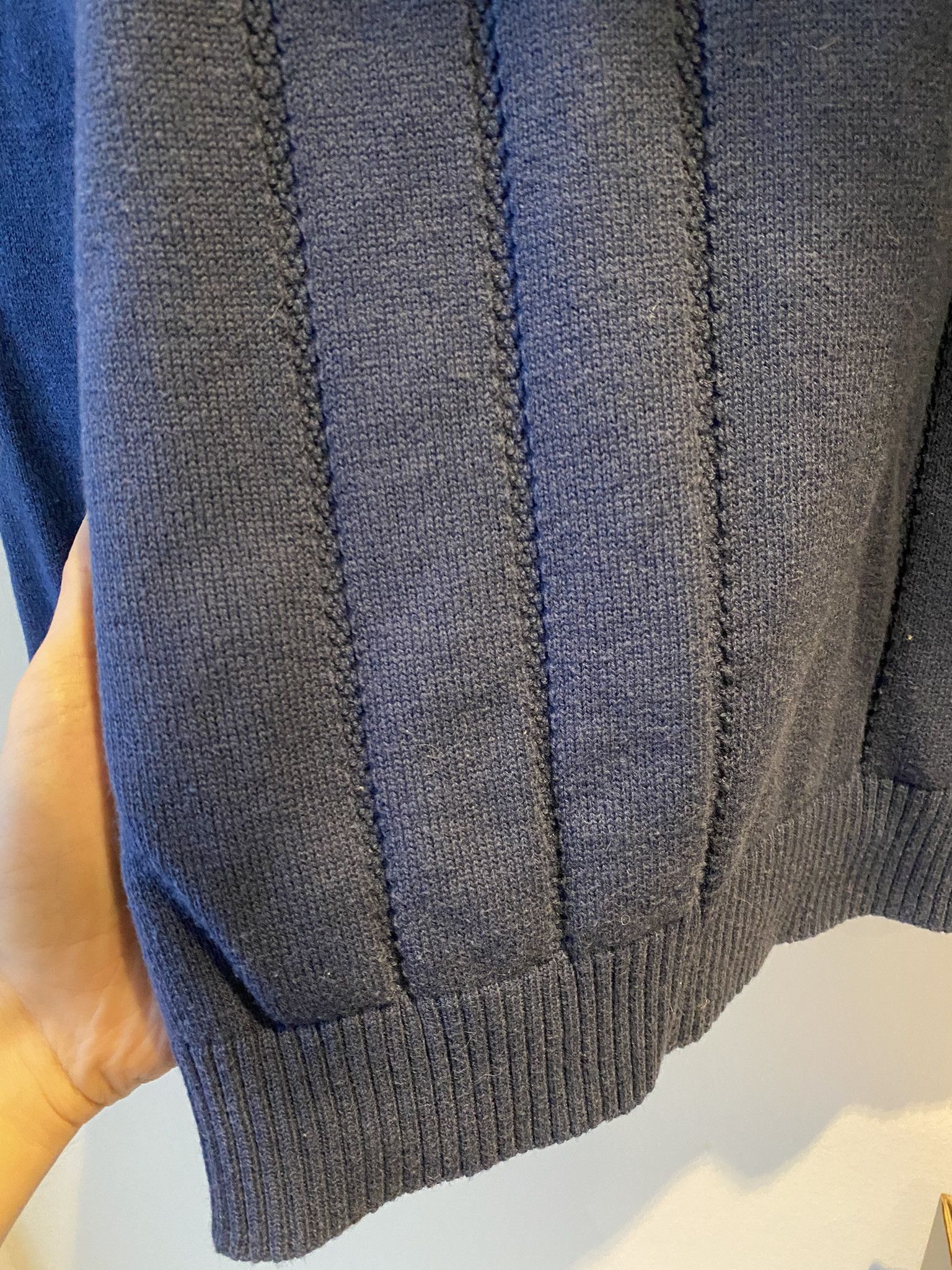 Wood Wood 48/M - Wool/Cotton - Cooper Pointelle Stripe LS Polo Size US M / EU 48-50 / 2 - 7 Thumbnail