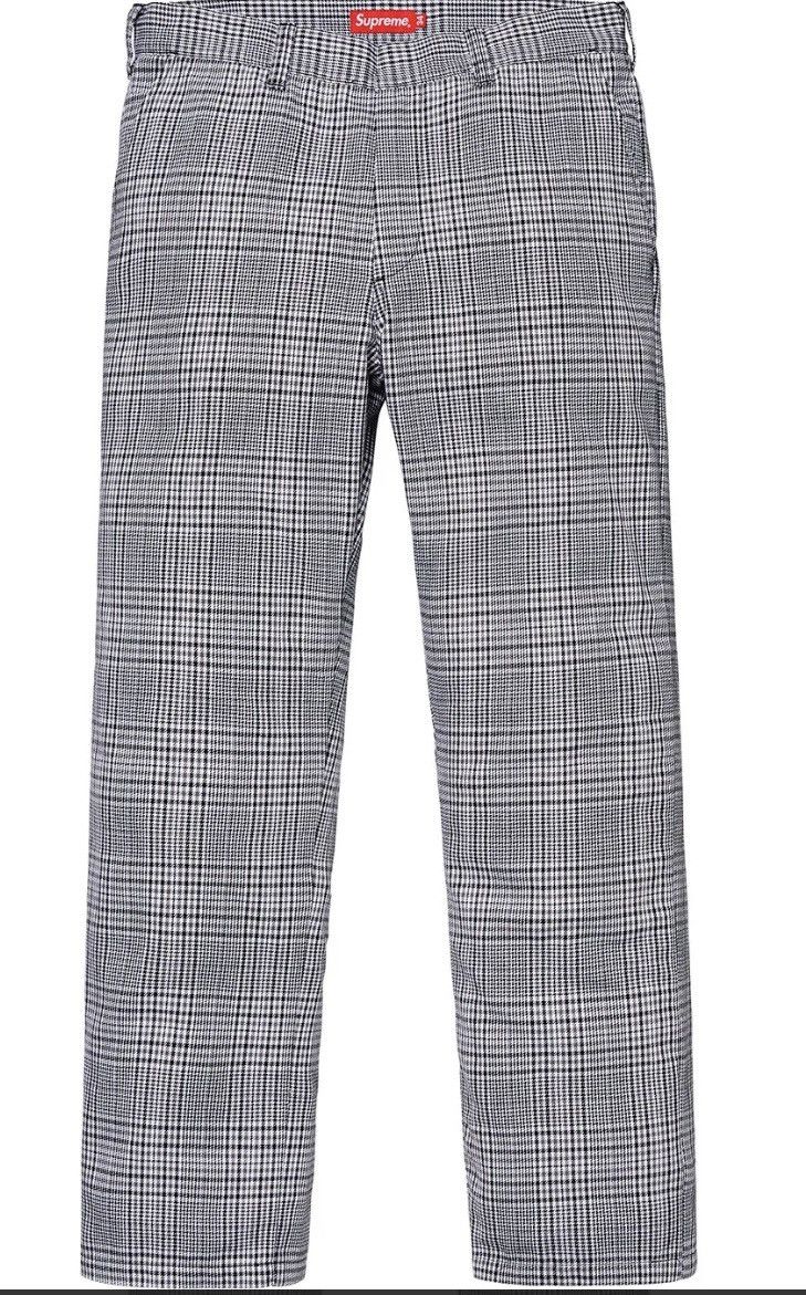 supreme work pant Grey Plaid 34
