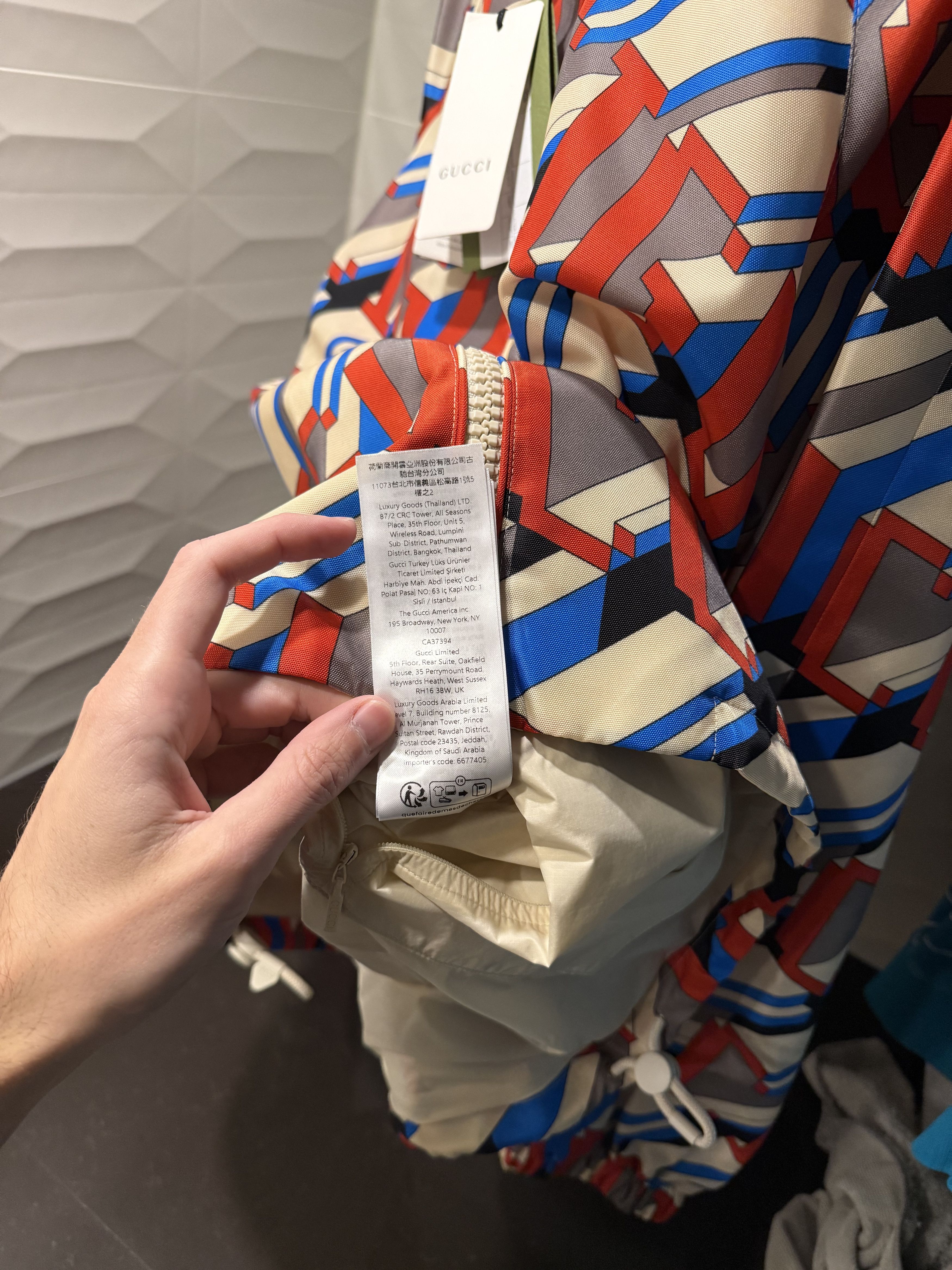 🎮 GUCCI Pixel Print Nylon Jacket - Size 48 / Medium