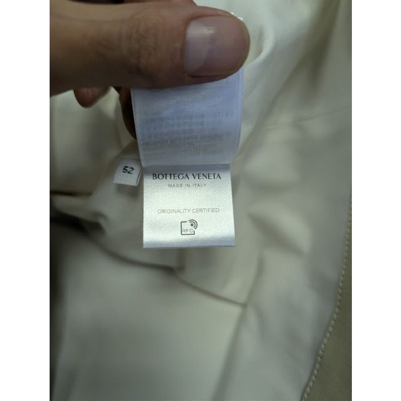 Bottega Veneta o1rshd1 Blouson Coated Cotton Stretch Jacket in Ecru Size US L / EU 52-54 / 3 - 21 Thumbnail