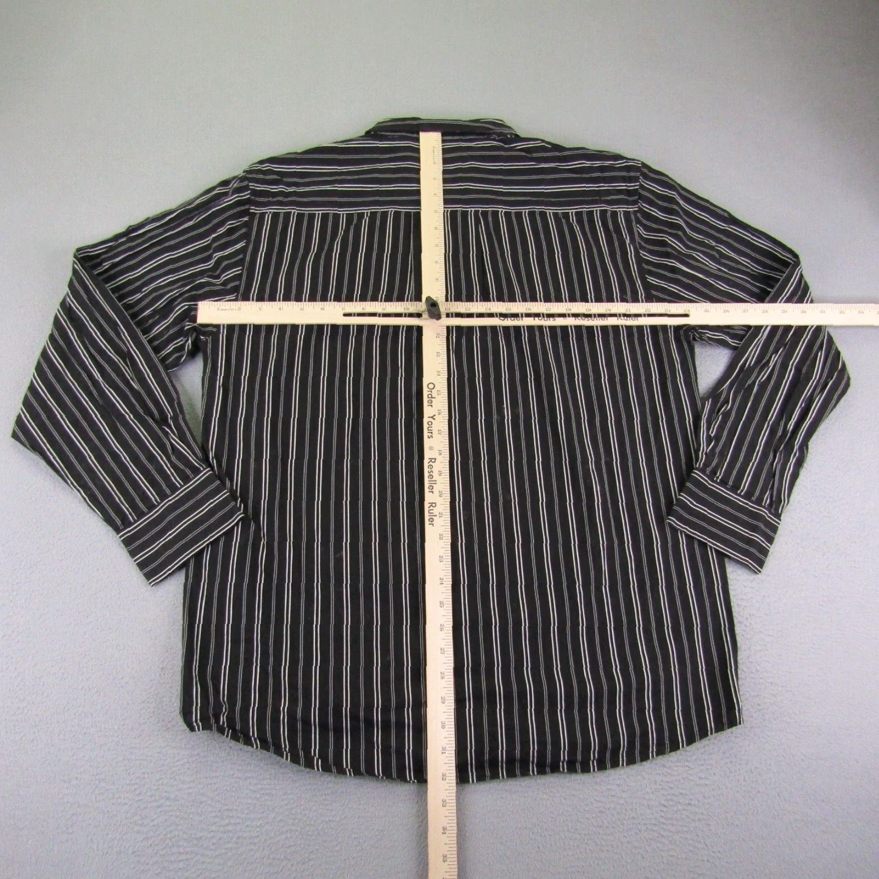 Southpole VINTAGE Southpole Shirt Mens XL Black Collared Button-Up Striped Knit Cotton Hip Hop Classic 90s 00s Mens Size US XL / EU 56 / 4 - 7 Thumbnail