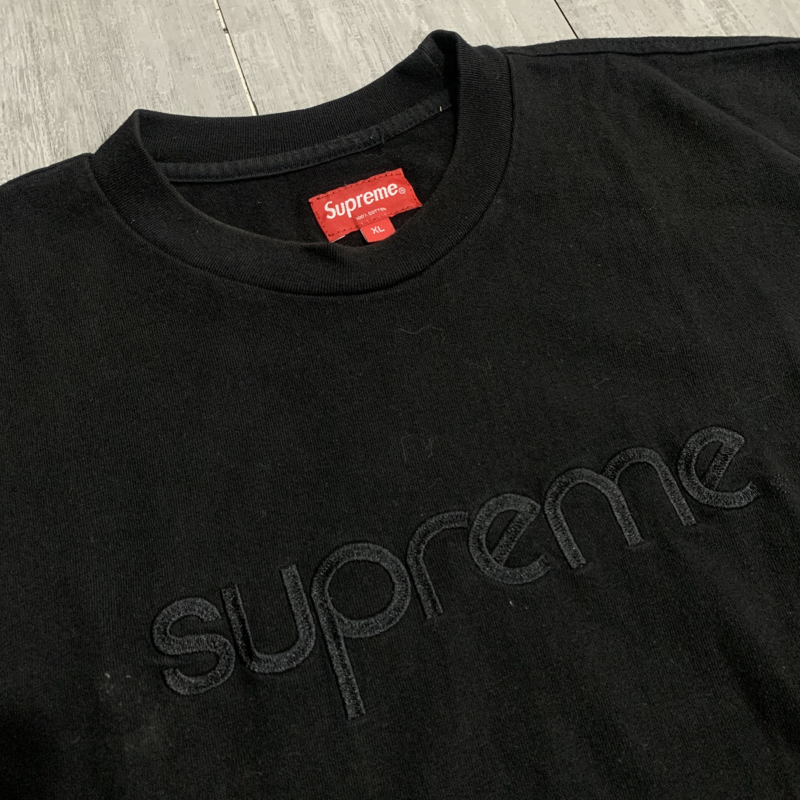 Supreme × Vintage Supreme Embroidered Logo Longsleeve Sweatshirt Size US XL / EU 56 / 4 - 2 Thumbnail