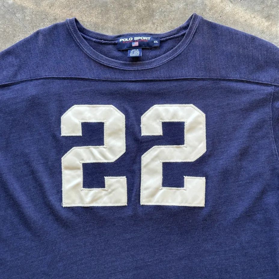 Polo Ralph Lauren Vintage Polo Sport Ralph Lauren #22 Football Inspired Tee Size US XXL / EU 58 / 5 - 3 Thumbnail
