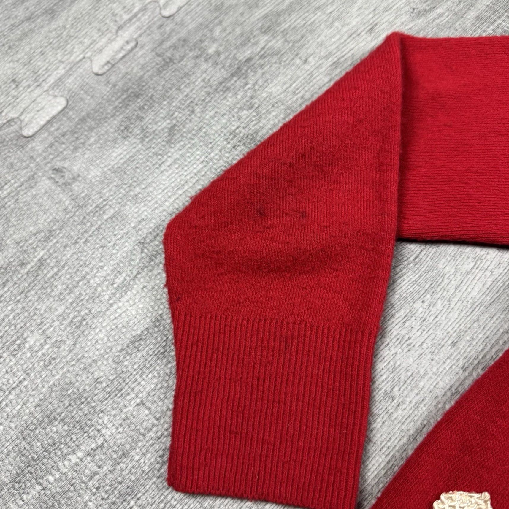 Vintage Vintage 1950s Women's Cherry Red Cardigan Sweater Park Storyk Glam Chainstitch Clasp 34 S Size S / US 4 / IT 40 - 5 Thumbnail