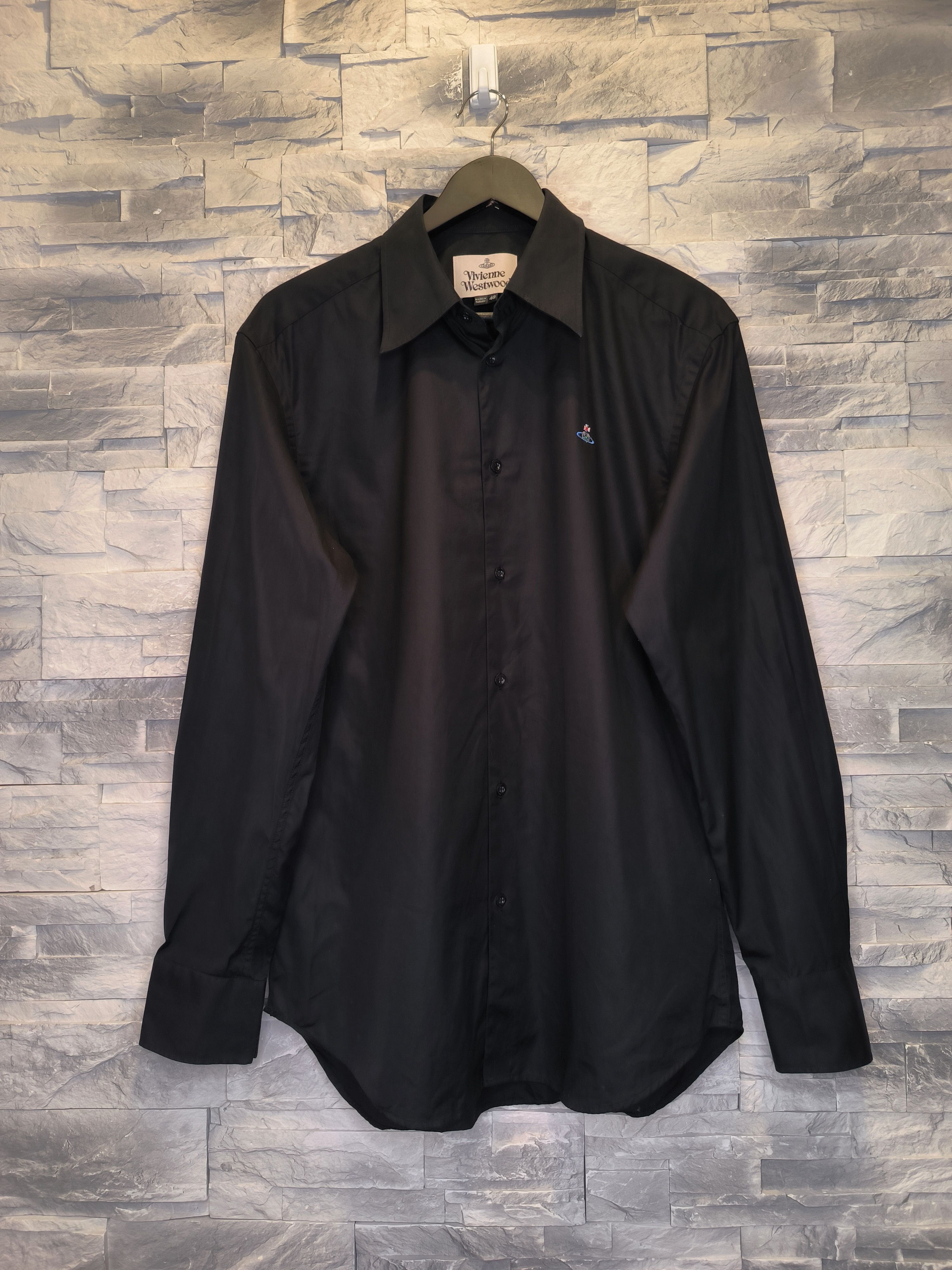 Vivienne Westwood Vivienne Westwood Black Shirt Button-Up Long Sleeve Logo Size US M / EU 48-50 / 2 - 1 Thumbnail