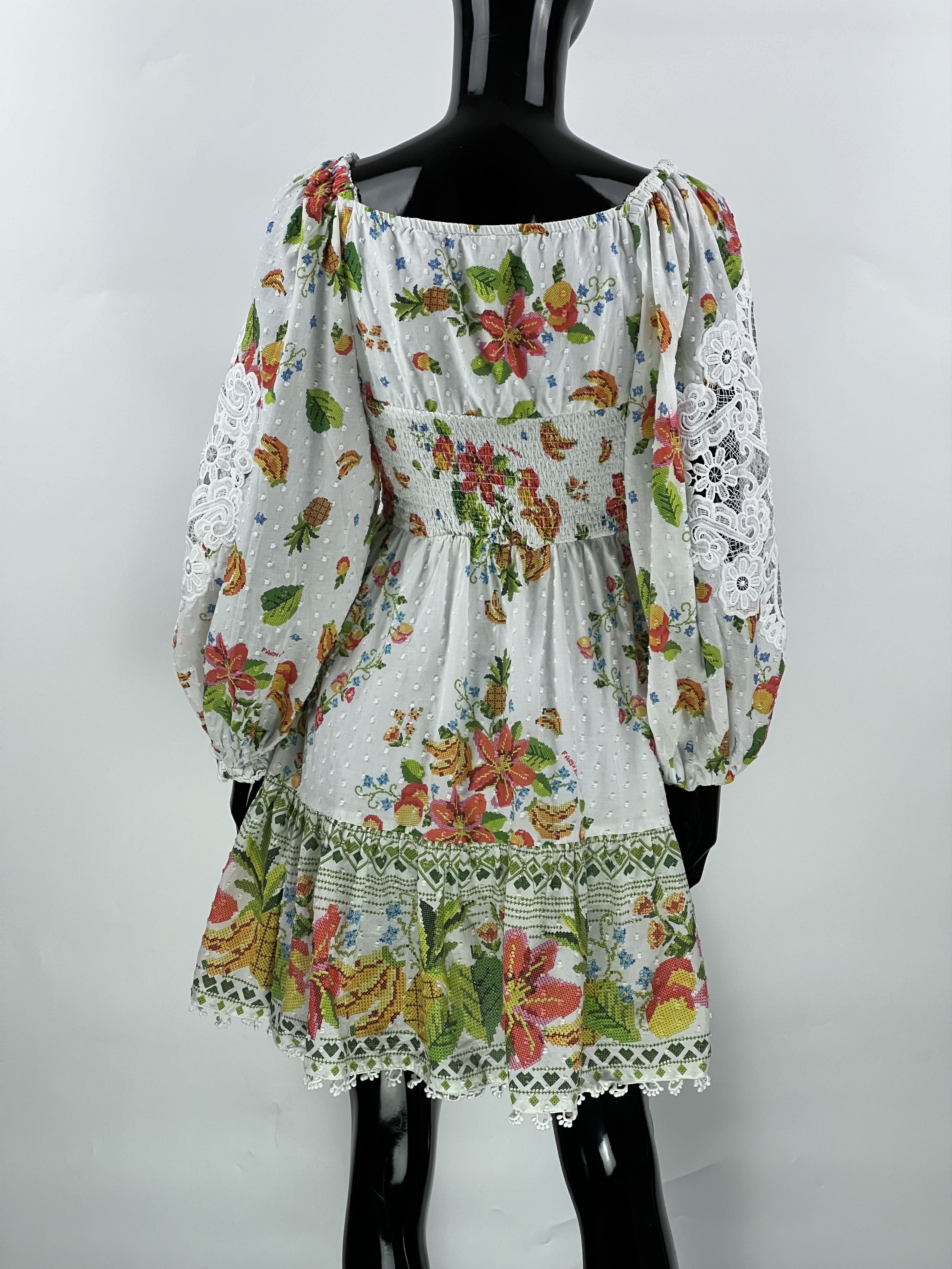 Farm Rio Farm Rio Lace Short Dress Size XS Size XS / US 0-2 / IT 36-38 - 3 Thumbnail