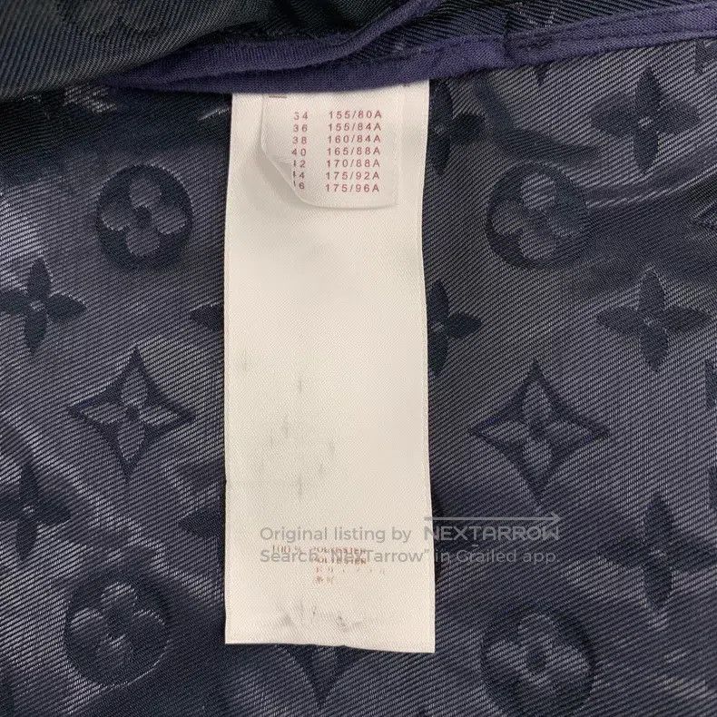 Louis Vuitton Louis Vuitton Dark blue logo, full print, lapel, double-br Size XXS / US 00 / IT 34 - 6 Thumbnail