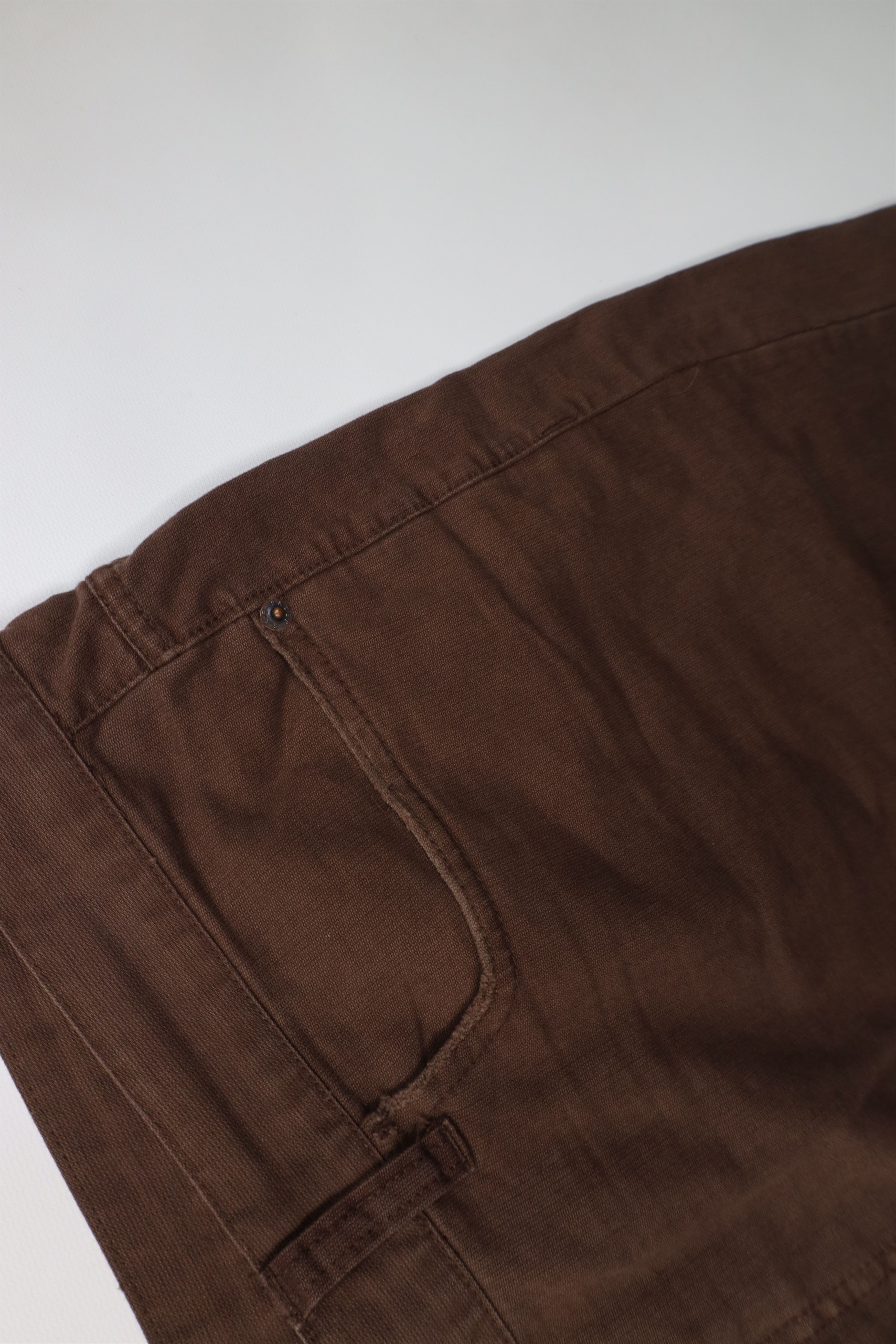 Vintage Vintage 90s Y2K Streetwear Baggy Wide Leg Twill Pants Brown Size US 42 / EU 58 - 9 Thumbnail