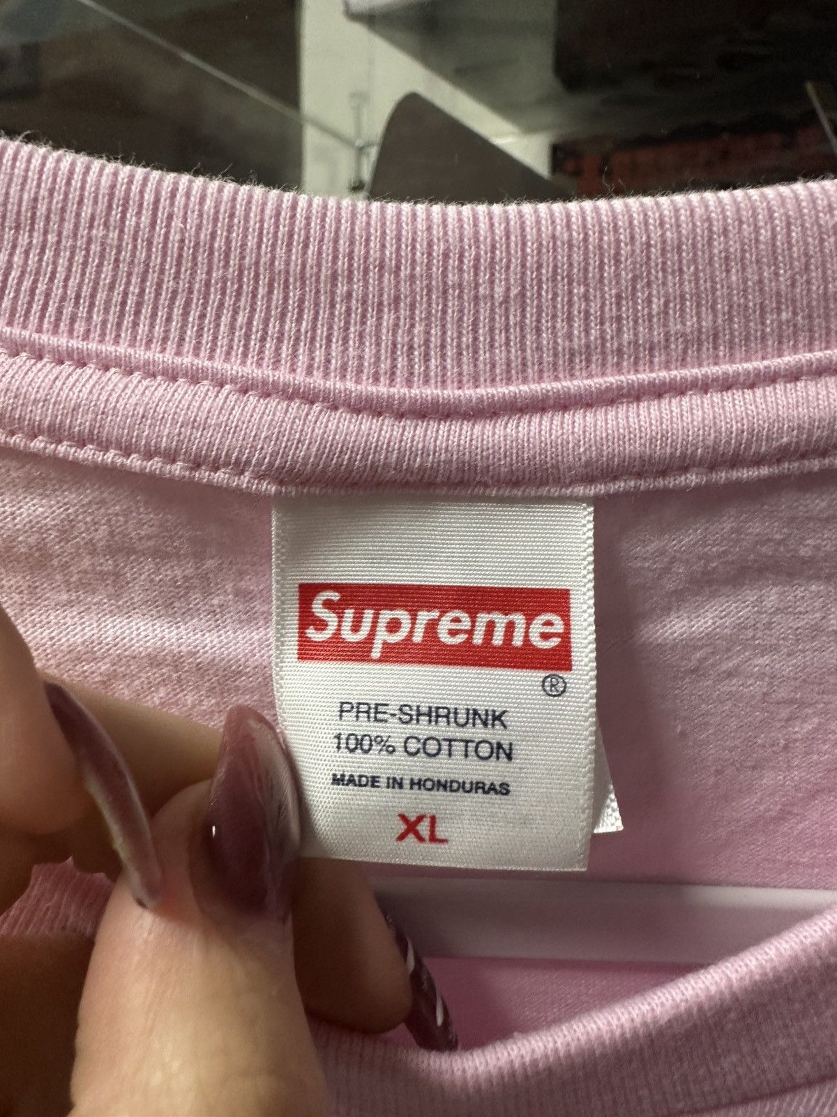 Supreme Supreme 2025 Christmas Tee (Pink) Size US XL / EU 56 / 4 - 3 Thumbnail