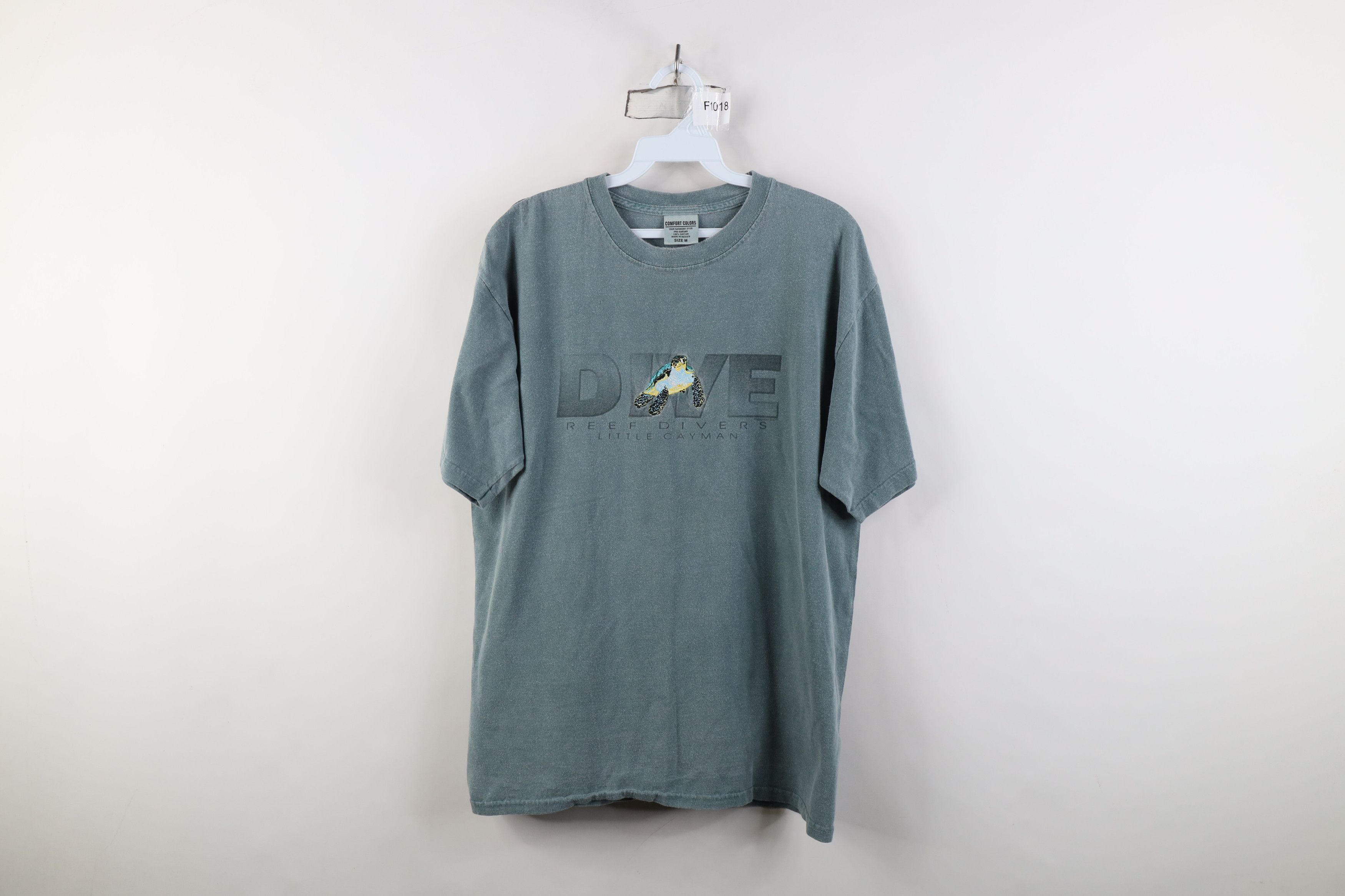 Vintage Vintage 90s Streetwear Dive Reef Divers Sea Turtle T-Shirt Size US M / EU 48-50 / 2 - 1 Thumbnail