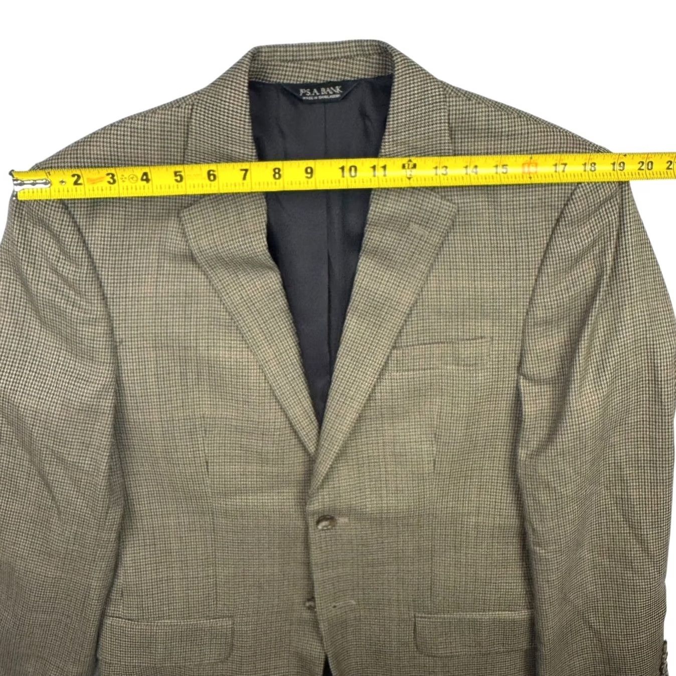 Jos. A. Bank Jos. A. Bank Men’s 100% Wool 2-Button Blazer Jacket Brown Houndstooth 40R Mens Jacket, Blazer, Wool, 2-Button, Notch Lapel, Regular Fit Size 40R - 6 Thumbnail