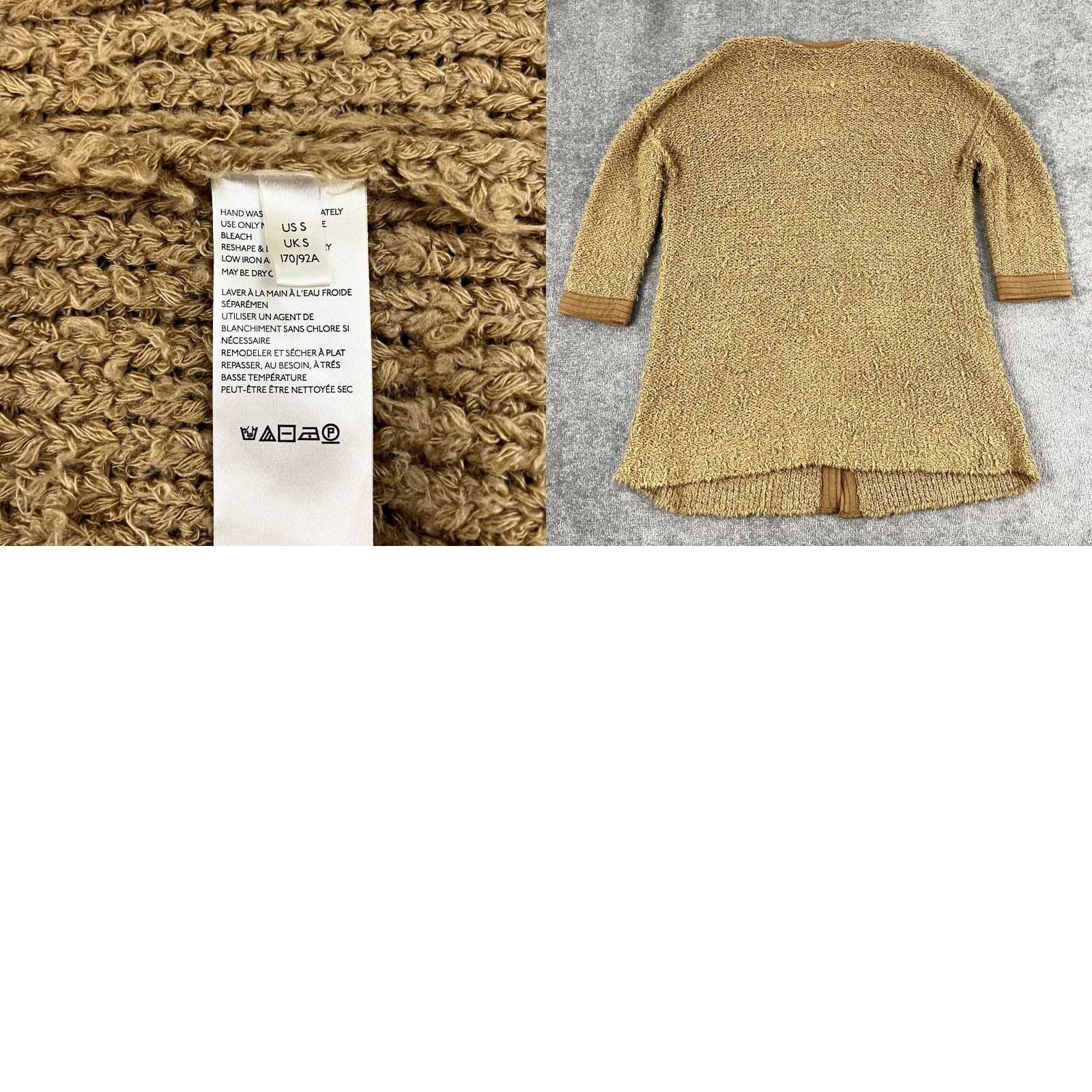 Free People FREE PEOPLE Oversized Sweater Womens Small Brown Warm Fuzzy Long Coat with Pockets Size S / US 4 / IT 40 - 8 Thumbnail