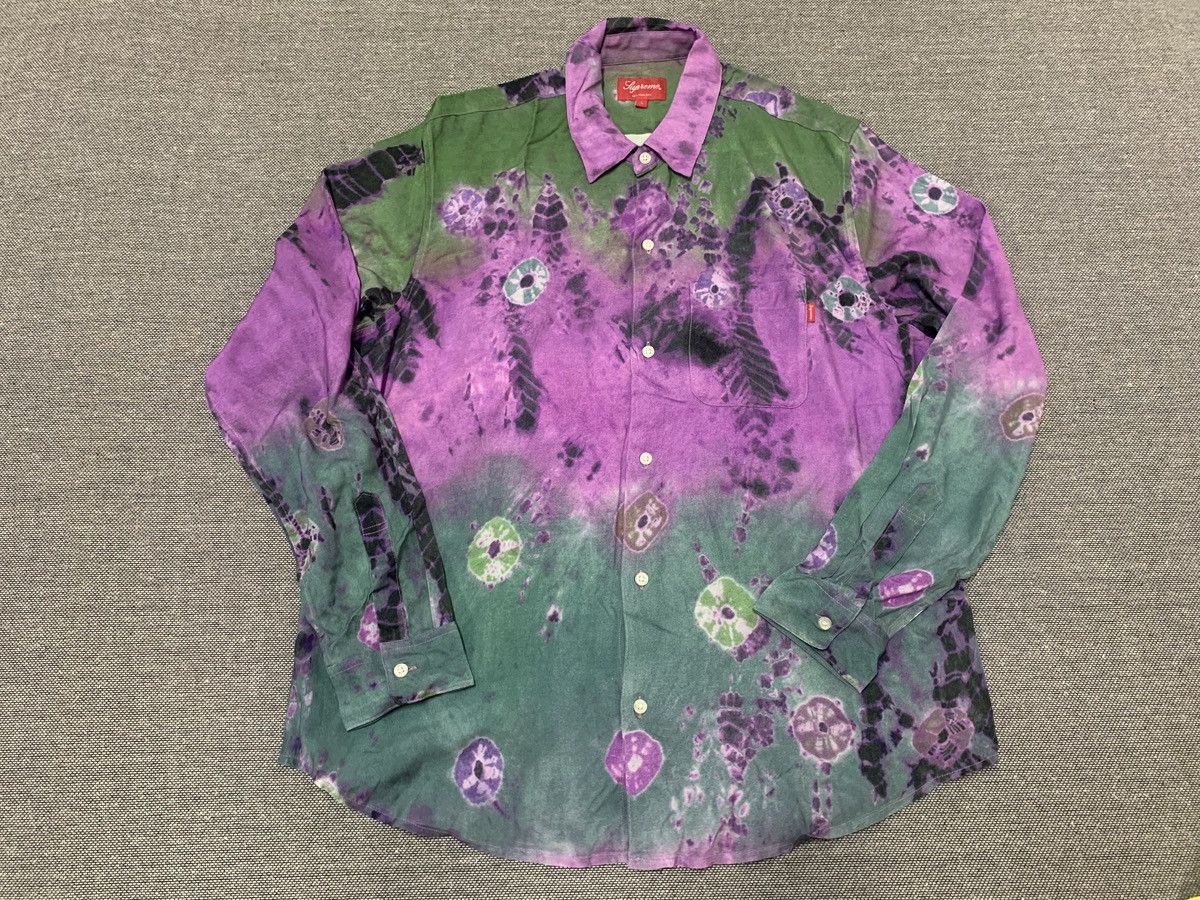 Supreme Supreme Tie-dye printing rayon shirt Size US L / EU 52-54 / 3 - 1 Thumbnail
