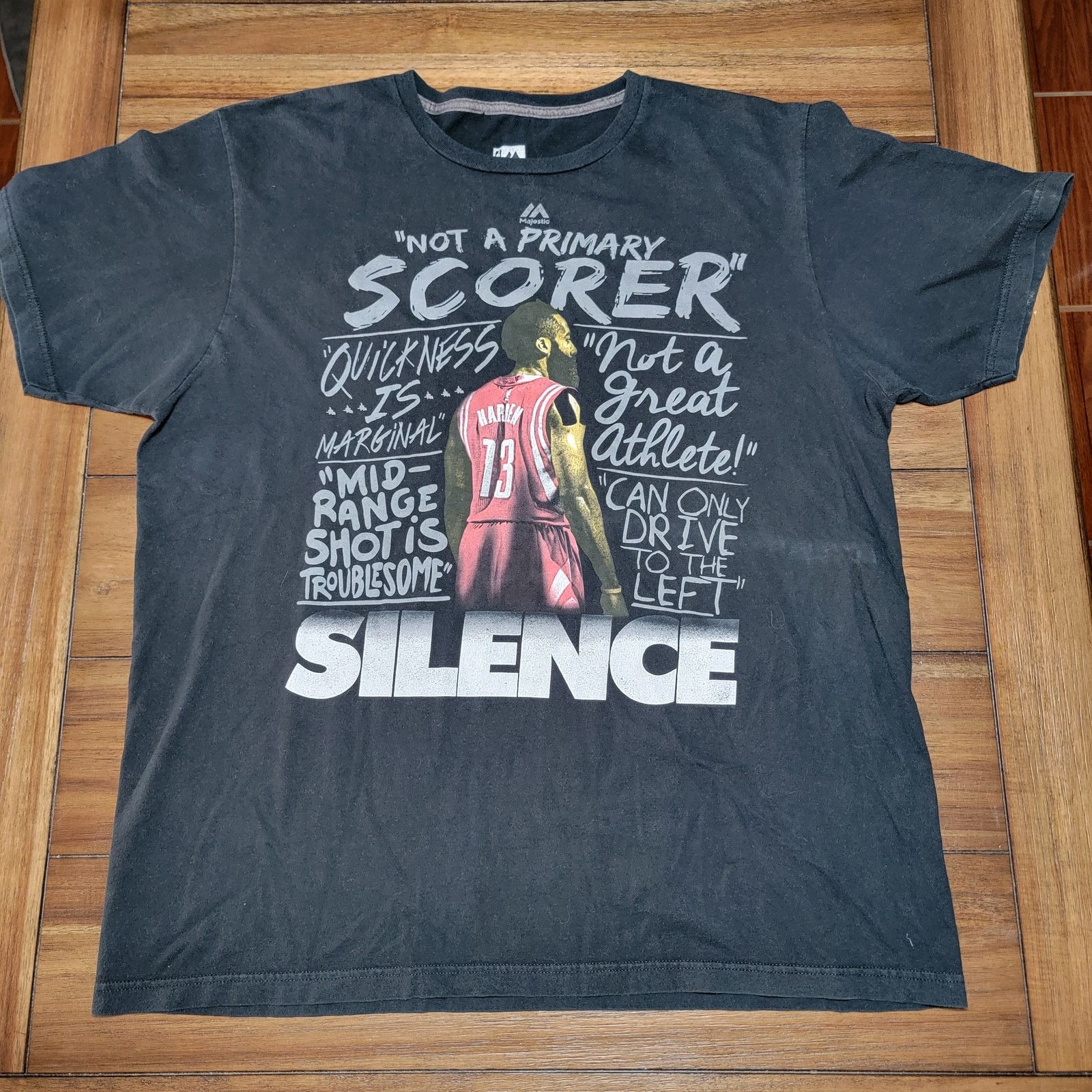 Majestic NBA Majestic James Harden Unisex Tee "Critics Haters" - XL Size US XL / EU 56 / 4 - 1 Thumbnail