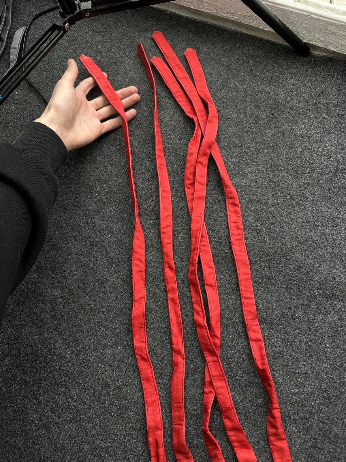 Other 🚨 LEATHER RED ITALY TIE LUXURY VNTG RARE OLD MONEY Size ONE SIZE - 7 Thumbnail