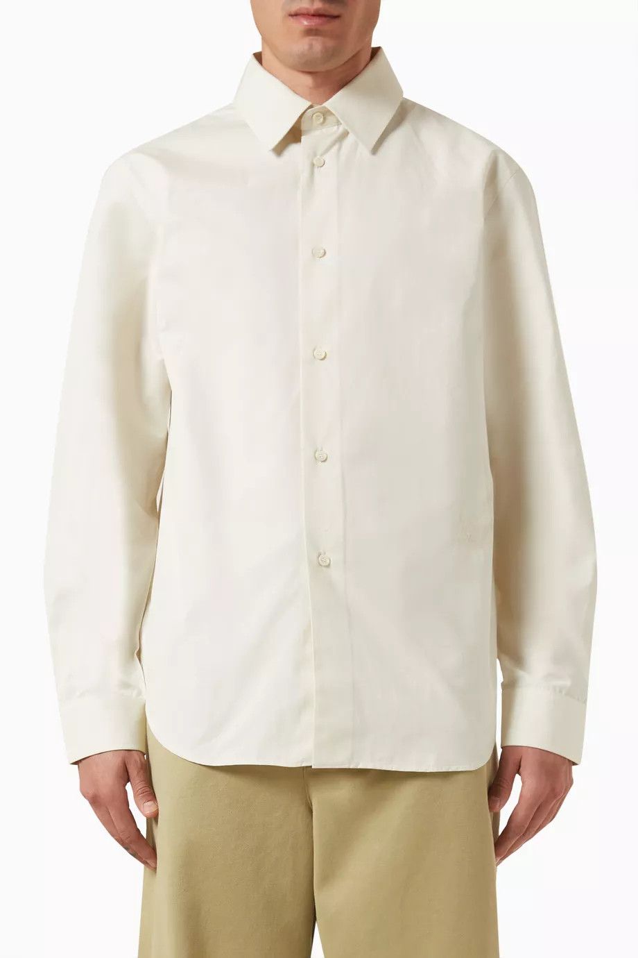 Burberry o1y0426 Solid Color Shirt in Cream Size US XS / EU 42 / 0 - 1 Thumbnail