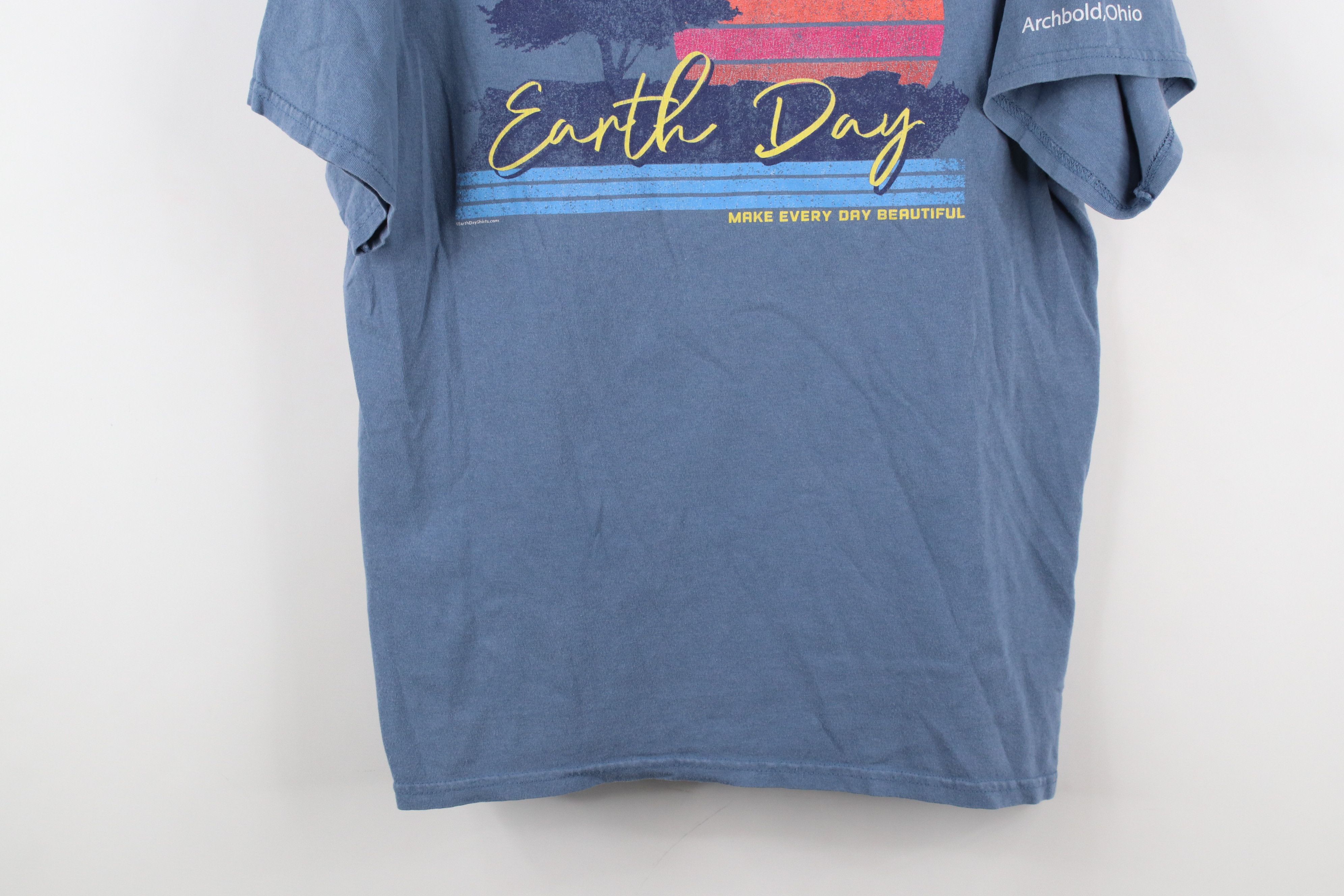 Vintage Vintage Y2K Streetwear Spell Earth Day Sunset T-Shirt Blue Size US M / EU 48-50 / 2 - 3 Thumbnail