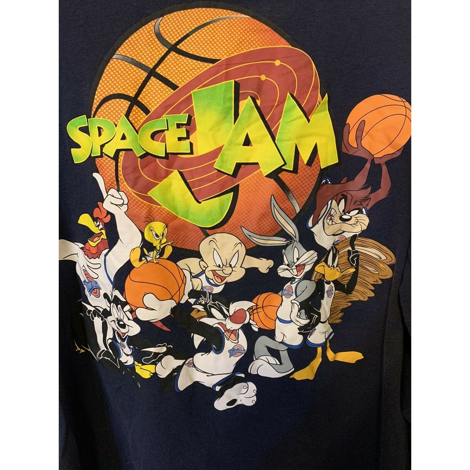 Vintage Vintage 90’s Space Jam Long Sleeve Shirt Tune Squad Looney T Size US XXL / EU 58 / 5 - 1 Thumbnail