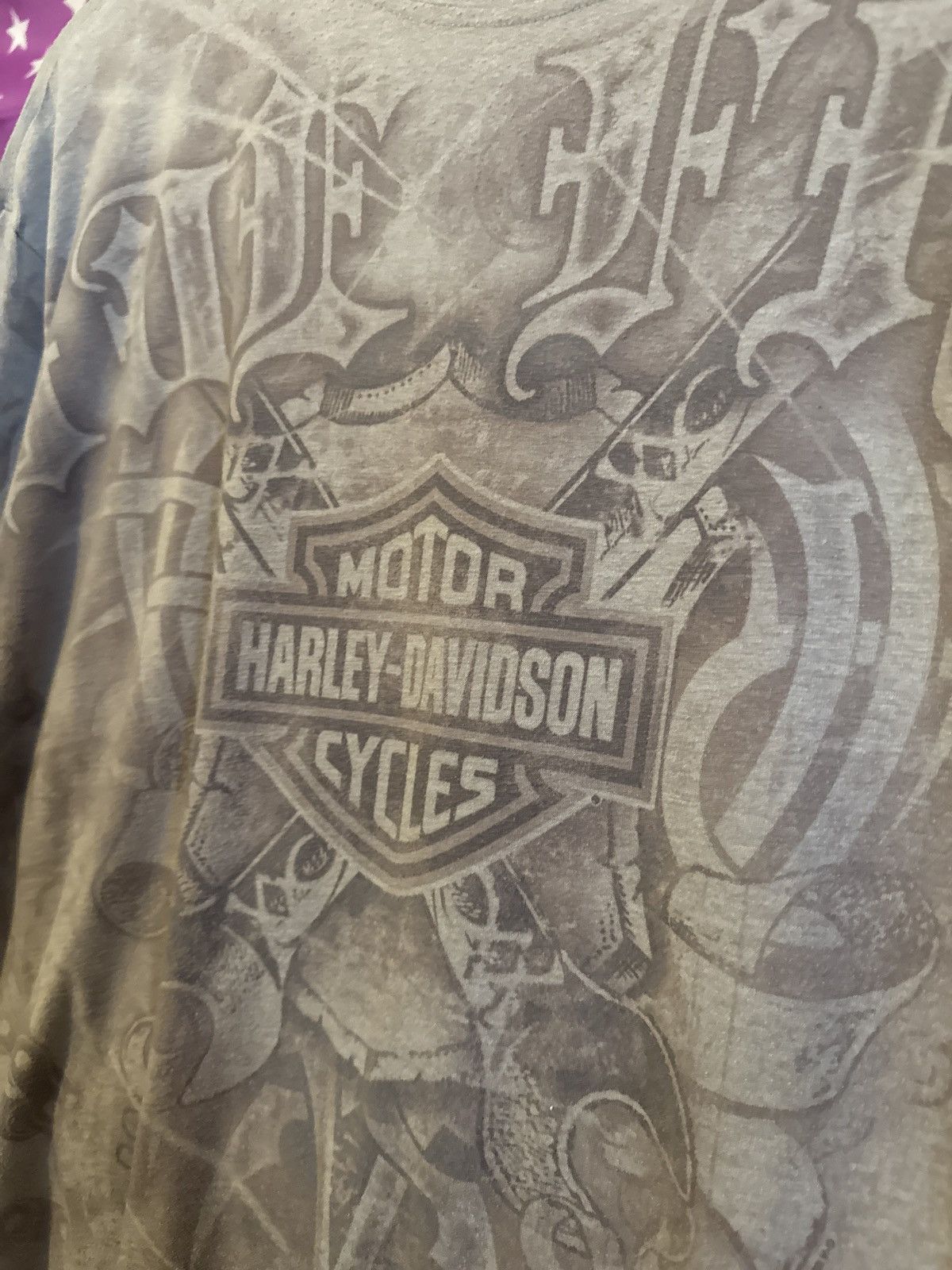 Harley Davidson Absolutely sick full front graphic Harley Davidson vintage T Size US XXL / EU 58 / 5 - 4 Thumbnail