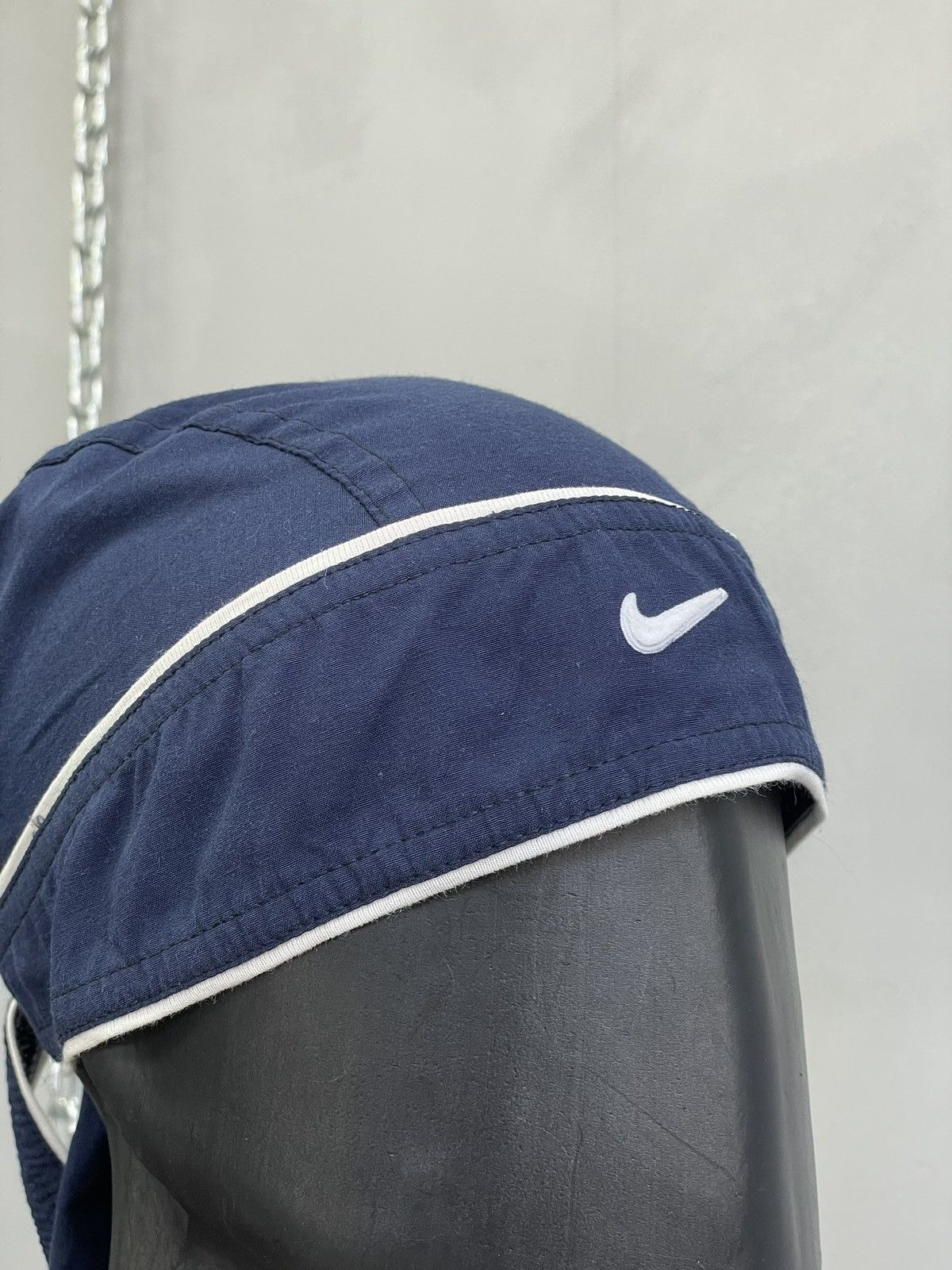 Nike Rare Nike swoosh drill retro bandana hat cap y2k Size ONE SIZE - 6 Thumbnail