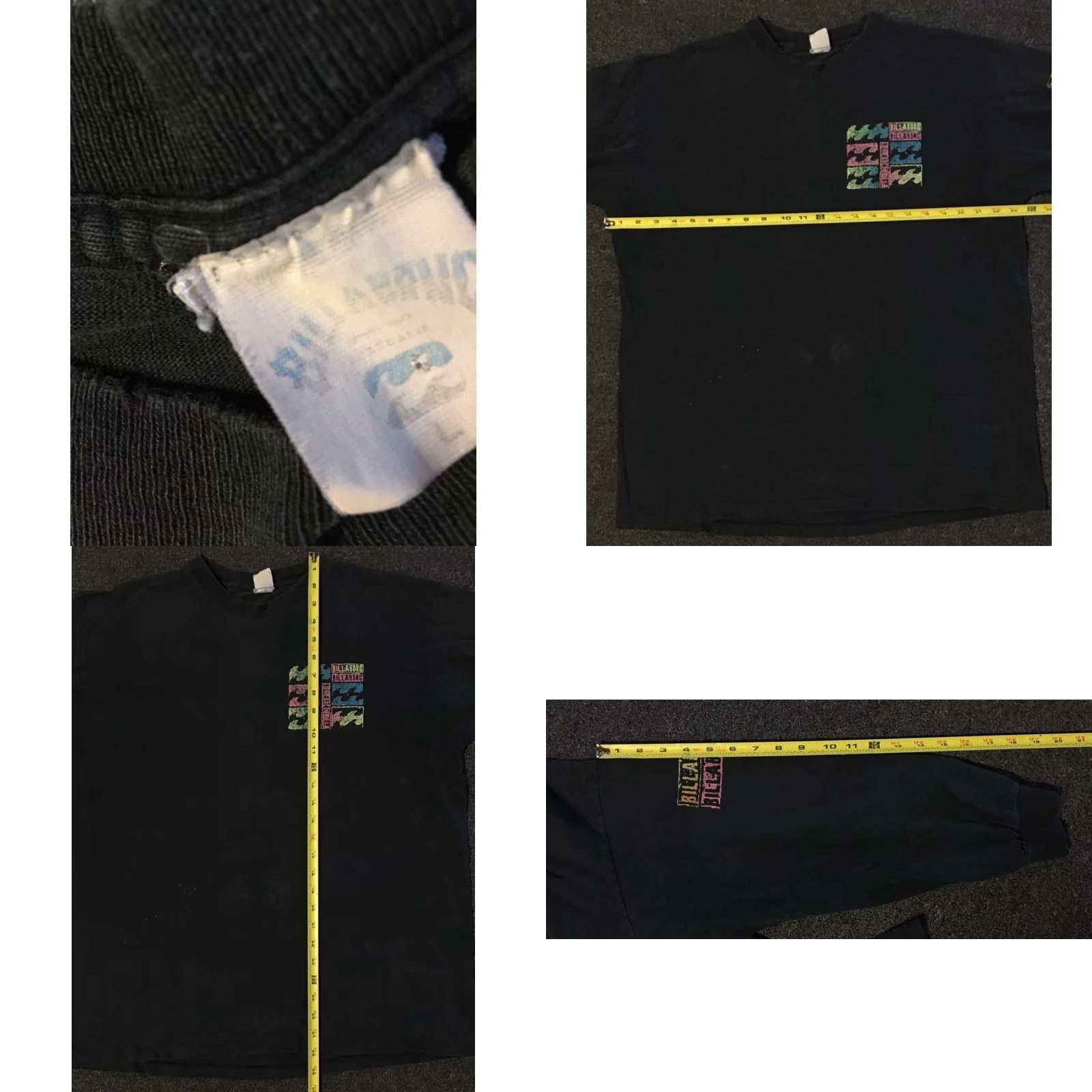 Billabong VINTAGE Billabong Shirt L Black Long Sleeve 80s 90s Thrashed Distressed Surf Skate Grunge Ocean Pacific Surfboard Boardriding Graphic Tee Mens Size US L / EU 52-54 / 3 - 11 Thumbnail