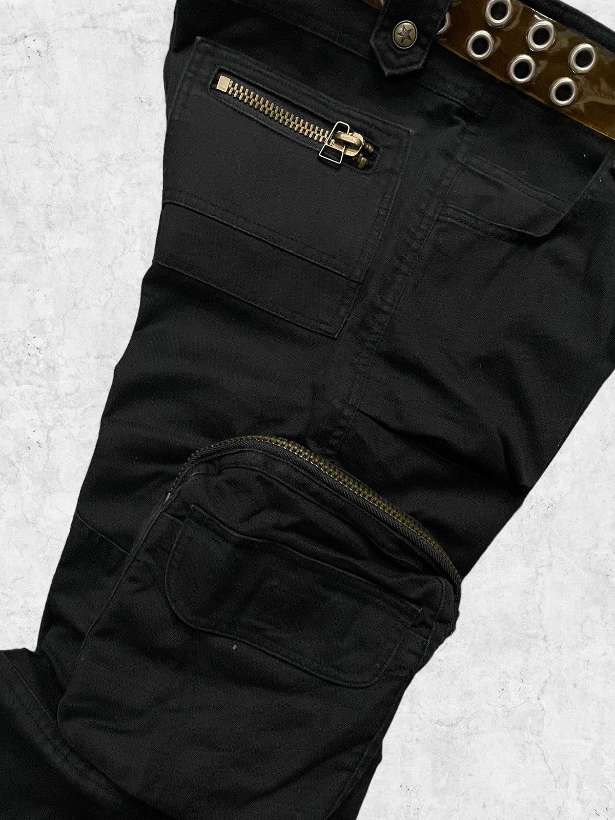 Japanese Brand × Vintage Hidef Japan Gas Mask Multi Pocket Cargo Pants & Rivet Belt Size US 32 / EU 48 - 11 Thumbnail