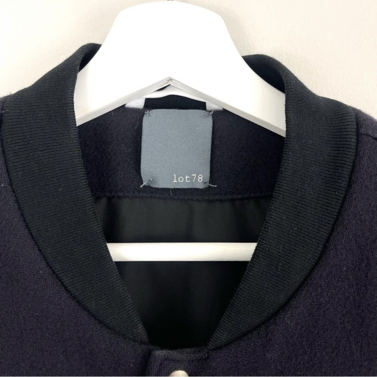 lot78 Lot 78 Designer Bomber Varsity Jacket Wool Cashmere Leather Size US M / EU 48-50 / 2 - 4 Thumbnail