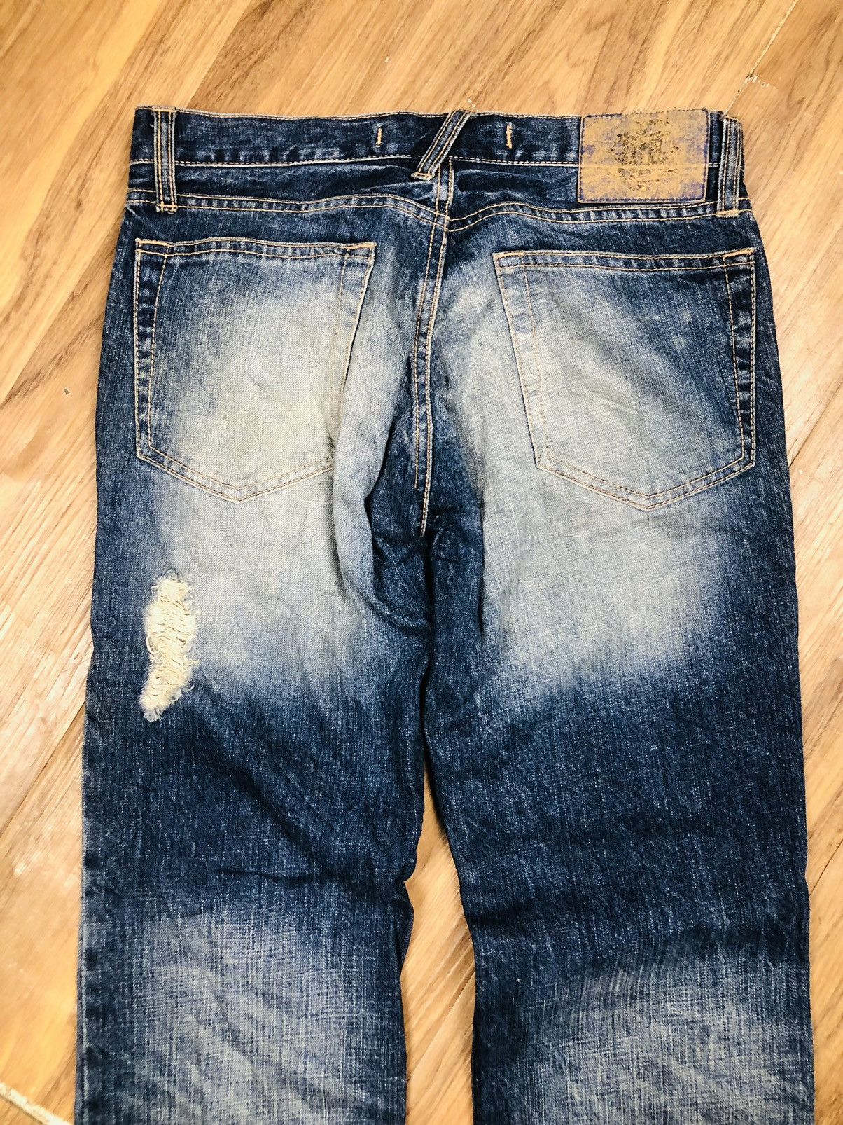 PPFM PPFM Japanese Denim Jeans Distressed Ripped Fade Unik (37) Size US 30 / EU 46 - 15 Thumbnail